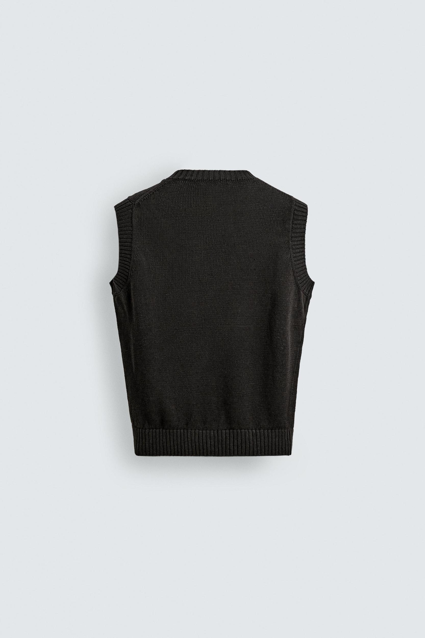 AARON LEVINE X ZARA 100% LINEN KNIT VEST Product Image