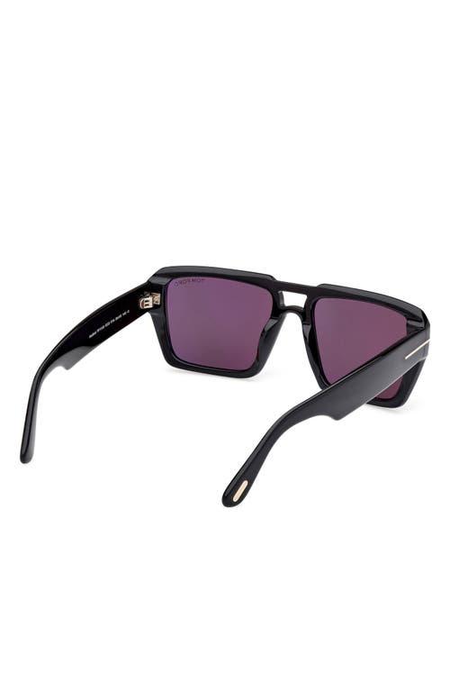 TOM FORD Redford 56mm Navigator Sunglasses In Black Product Image