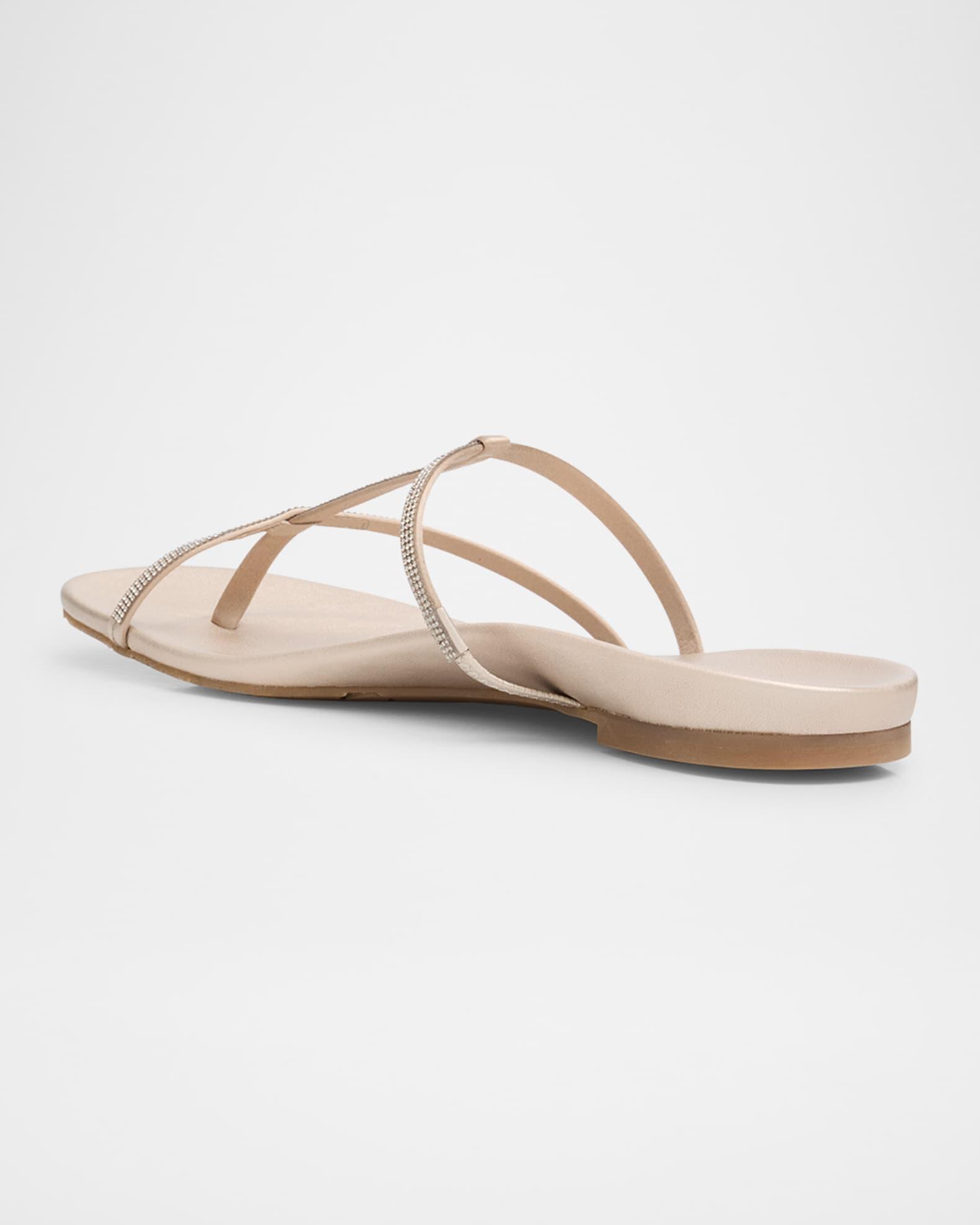 Belisa Crystal-Embellished Flat Thong Sandals Product Image