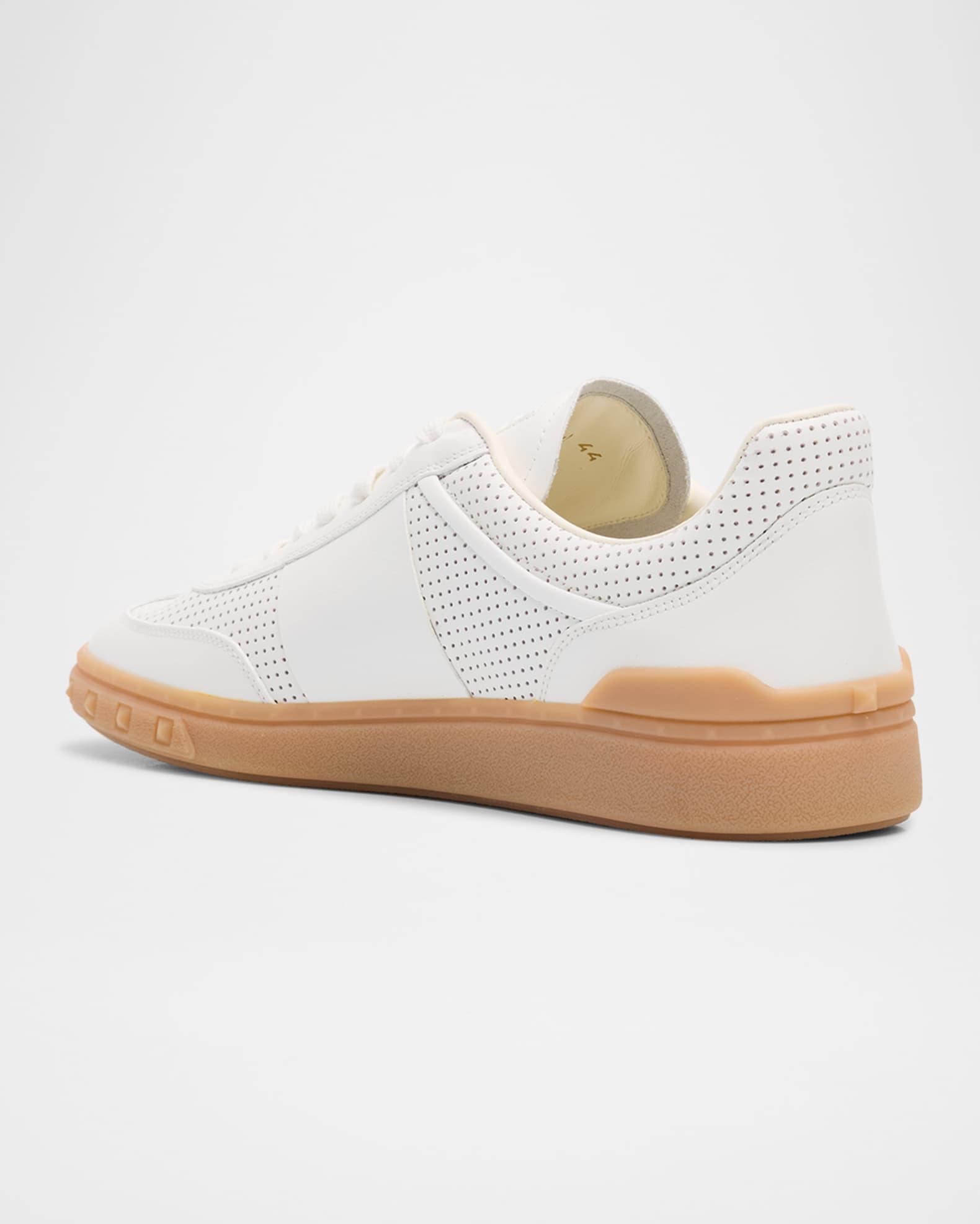 Men's Upvillage Perforated Napa Leather Low-Top Sneakers Product Image