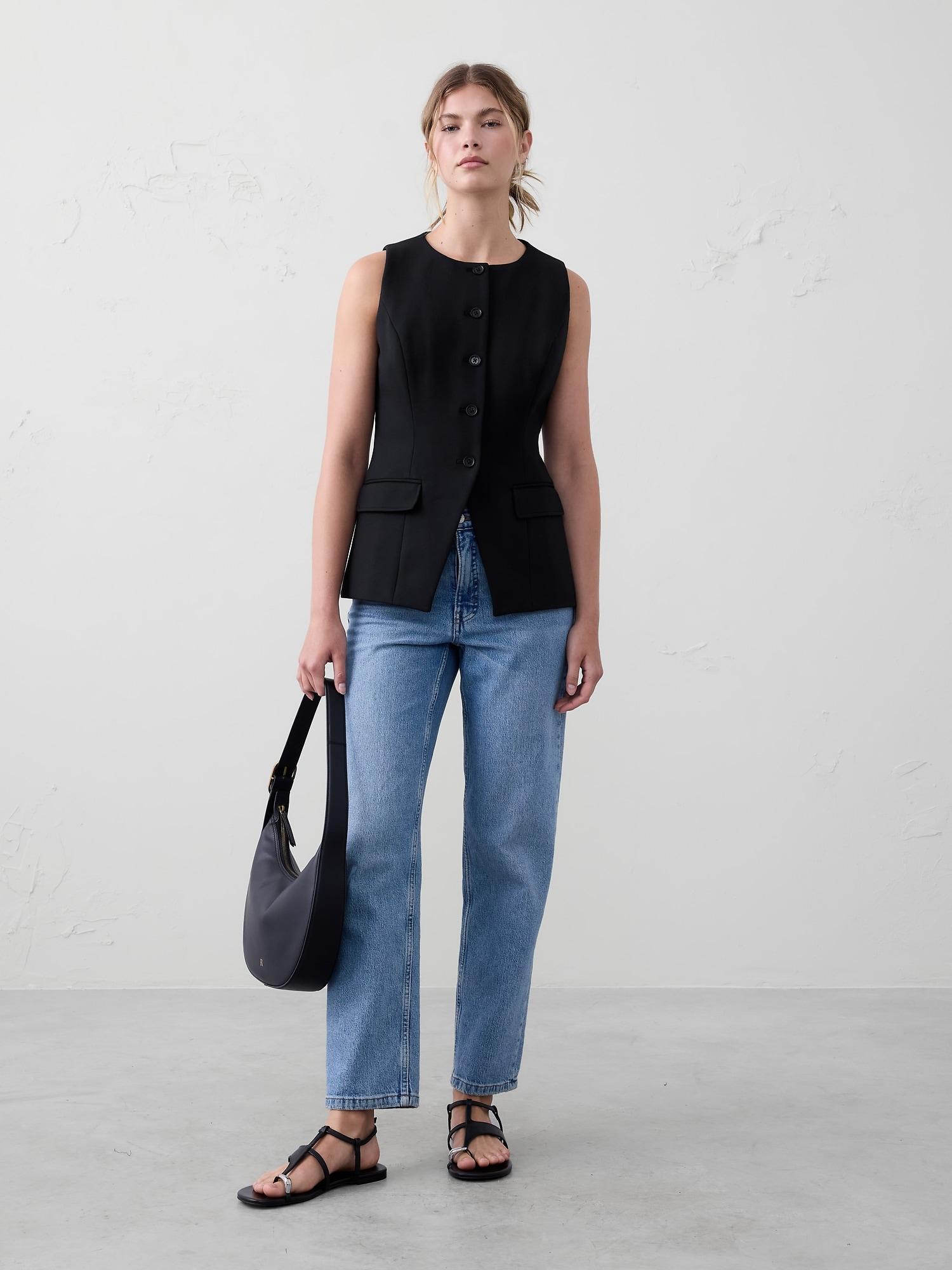 Ponte Cutaway Vest Product Image