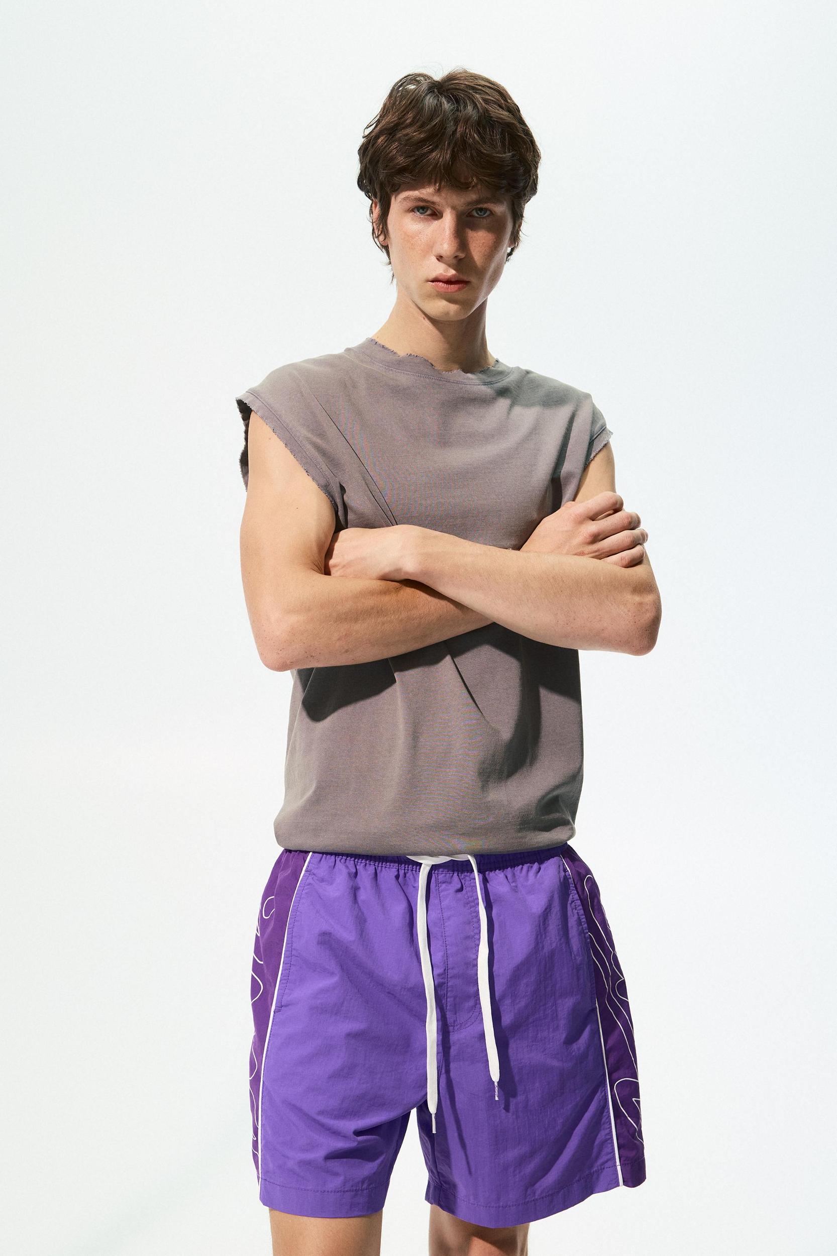 STWD board shorts with side stripes Product Image