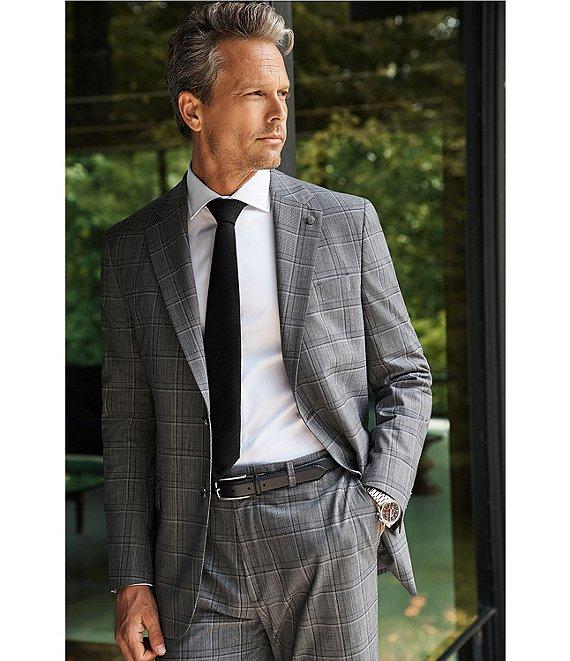 Hart Schaffner Marx New York Modern Fit Flat Front Plaid Patten 2-Piece Suit Product Image