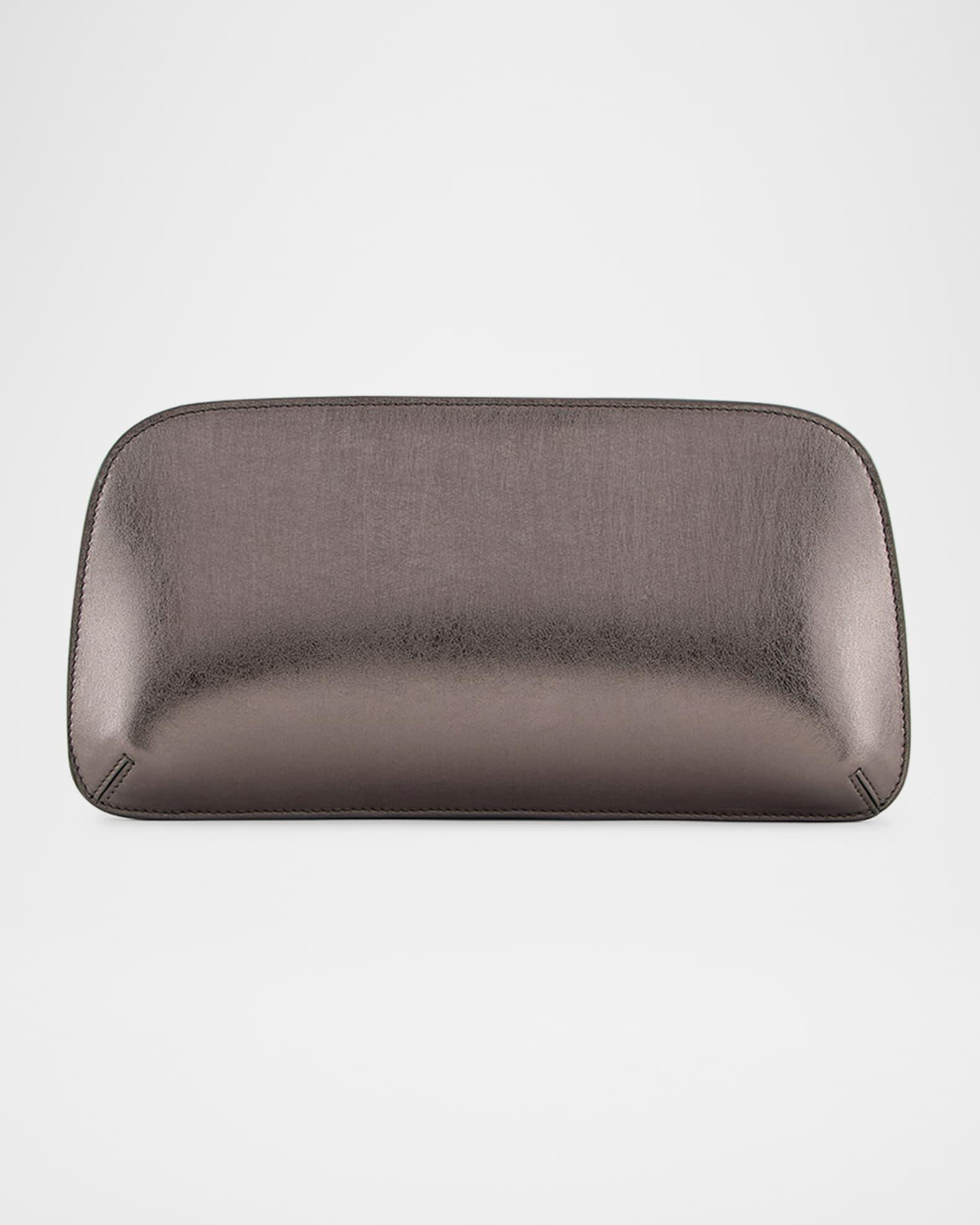 La Prima Large Metallic Leather Clutch Bag Product Image