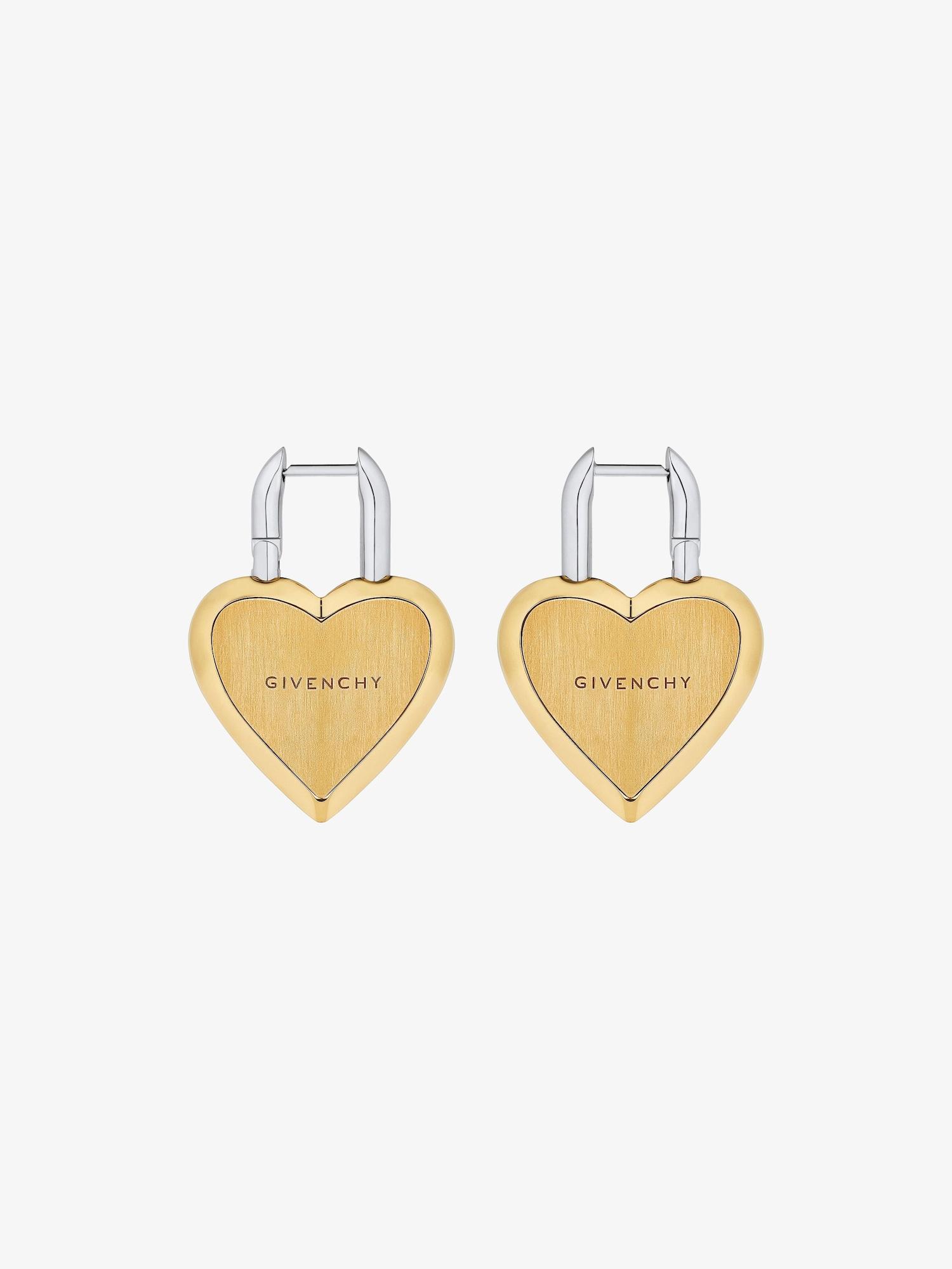 Heart Lock earrings in metal Product Image