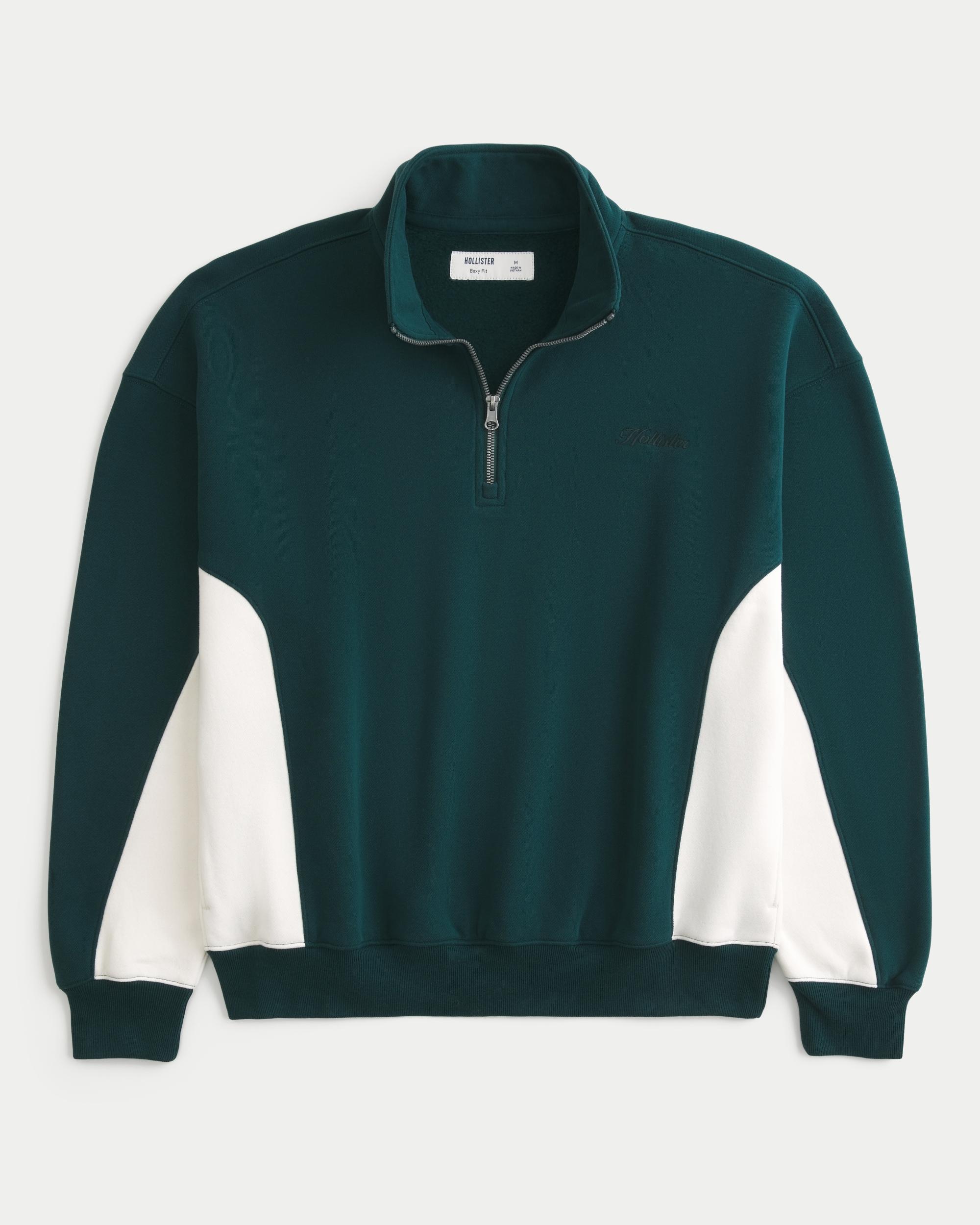 Boxy Logo Quarter-Zip Sweatshirt Product Image