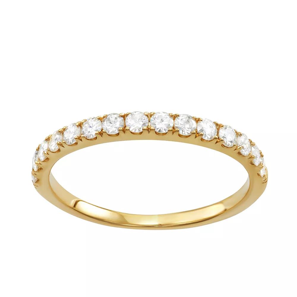 Charles & Colvard 14k Gold 1/2 Carat T.W. Lab-Created Moissanite Wedding Band, Women's, Size: 9 Product Image