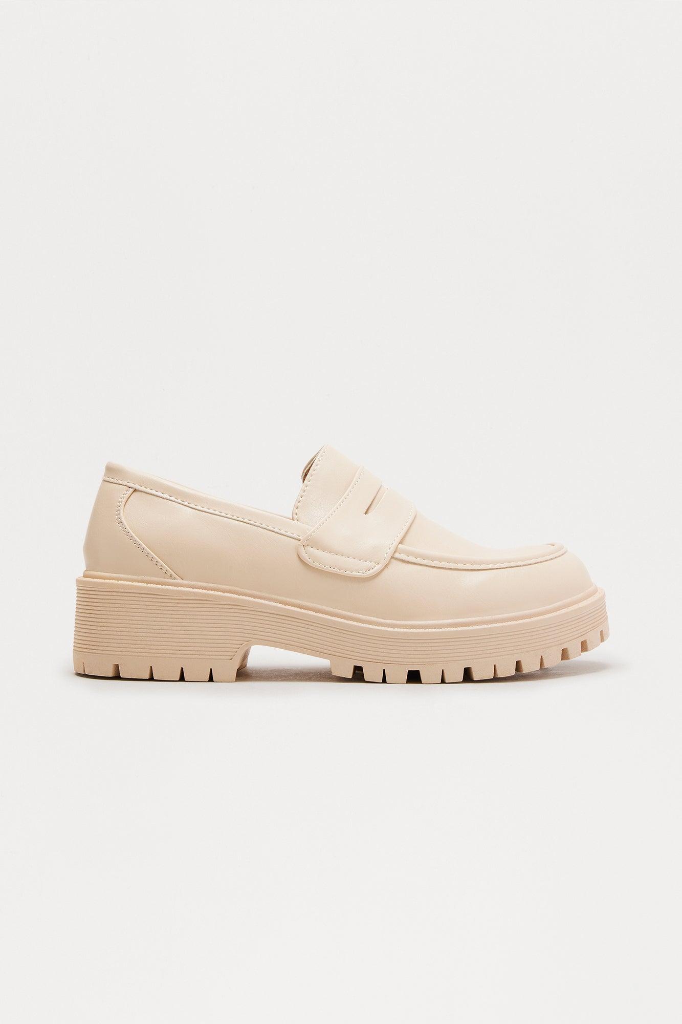 Berkley Faux Patent Loafers - Ivory Product Image