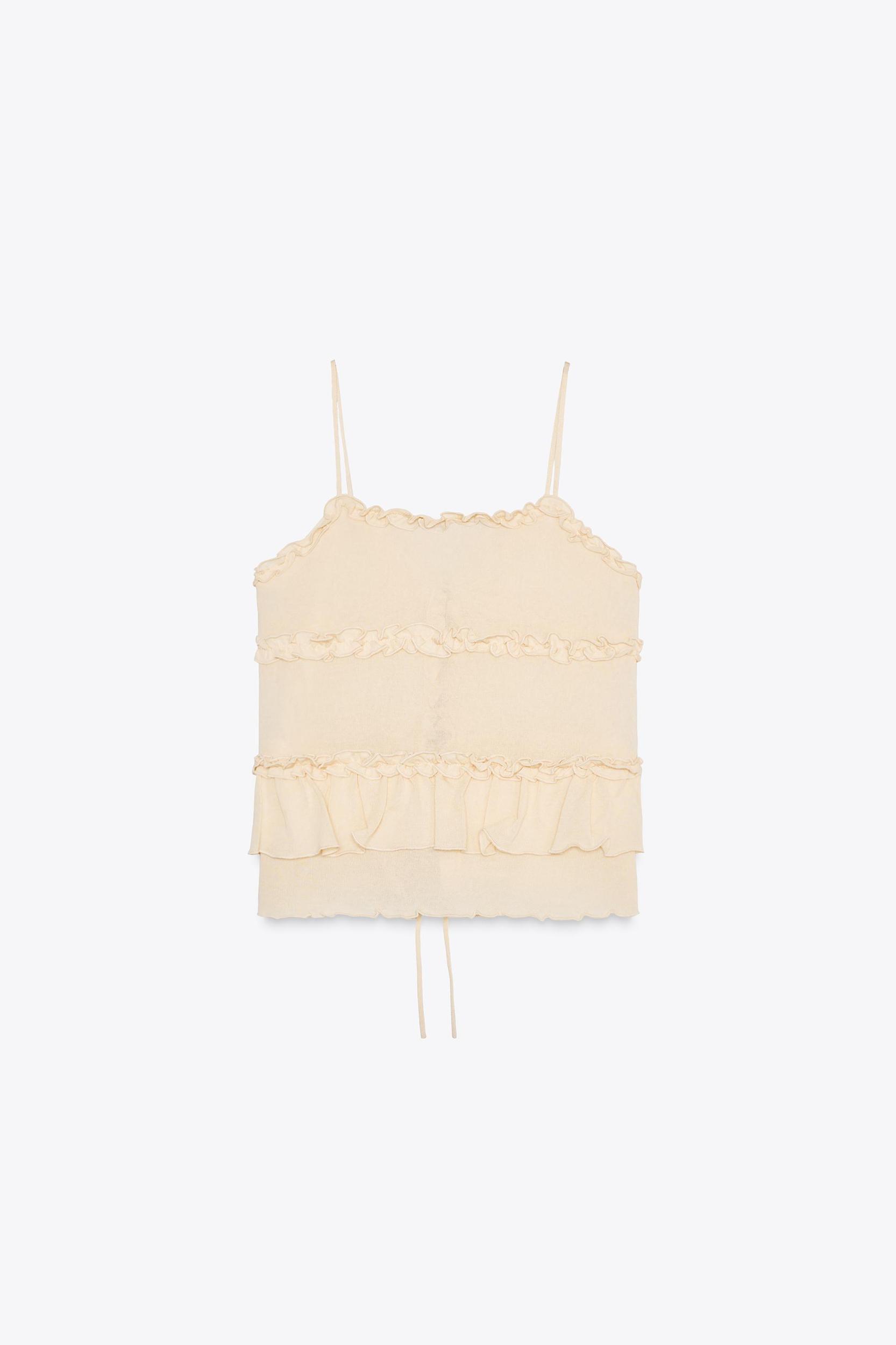 RUFFLED KNIT TOP Product Image