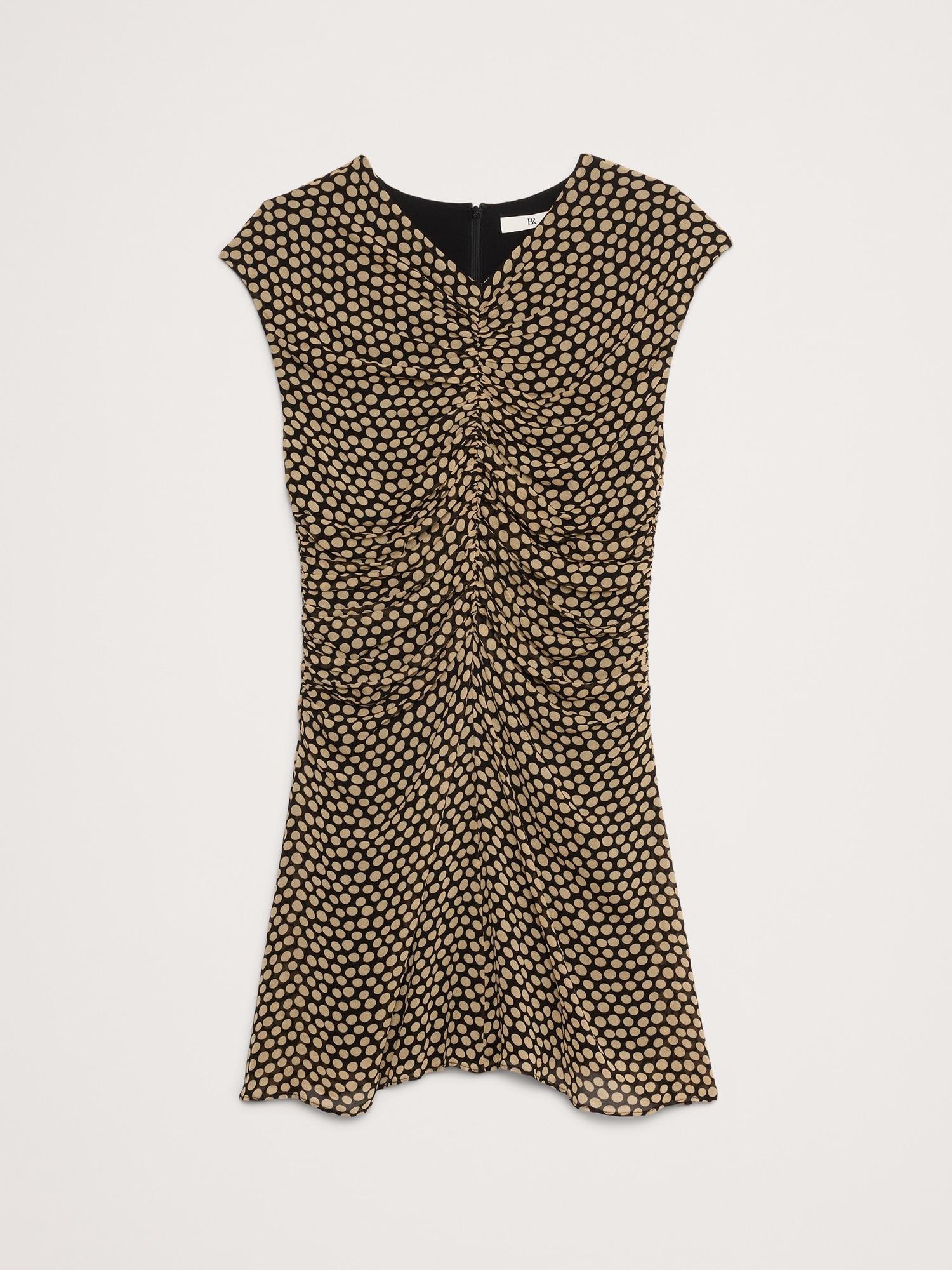 Georgette Ruched-Front Mini Dress Product Image