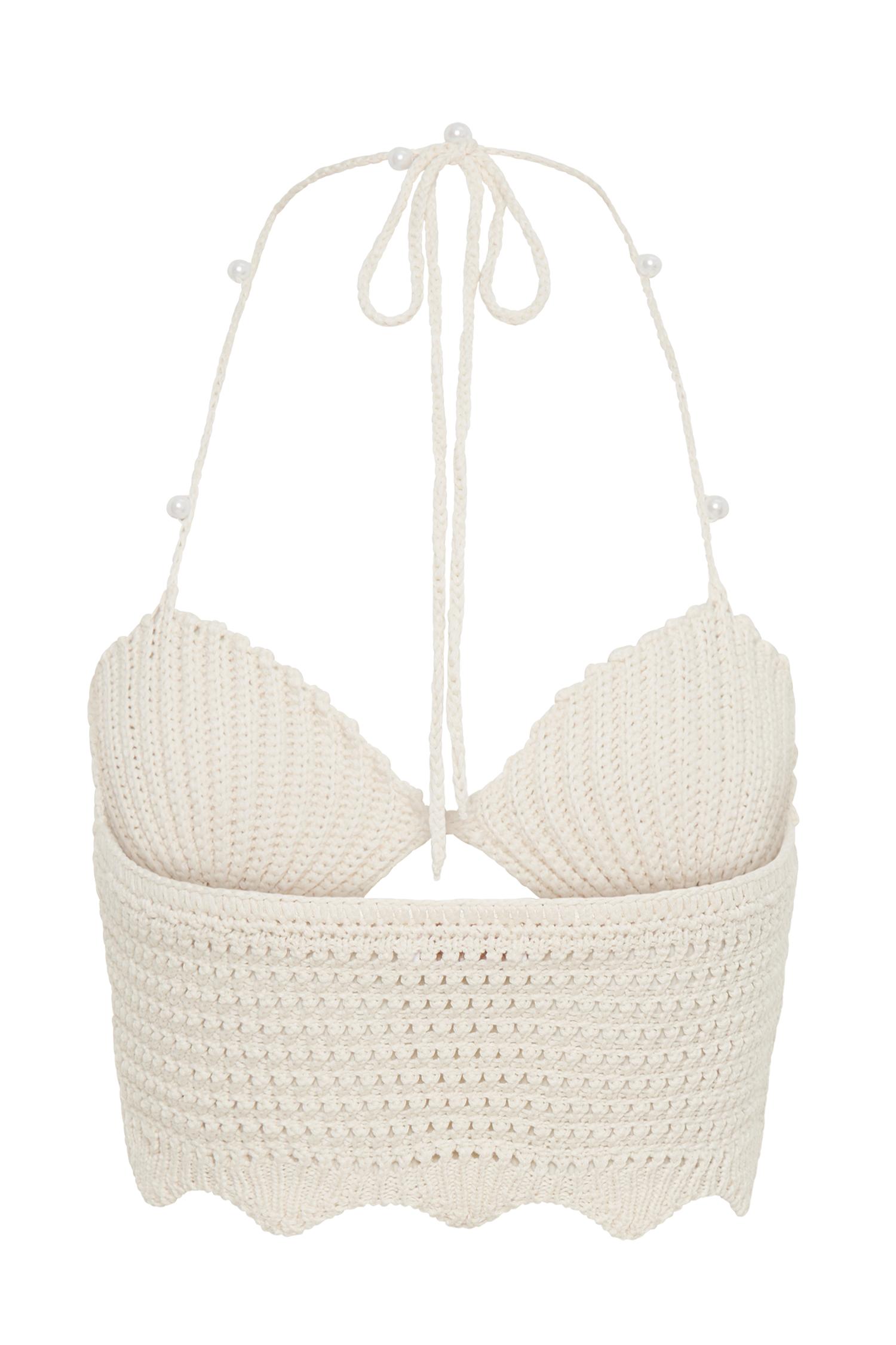 Kira Shell Cup Knit Top - Buttercream Product Image