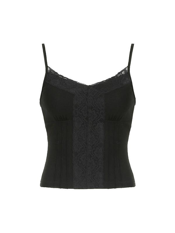Lace V-Neck Divider Cami Top Product Image