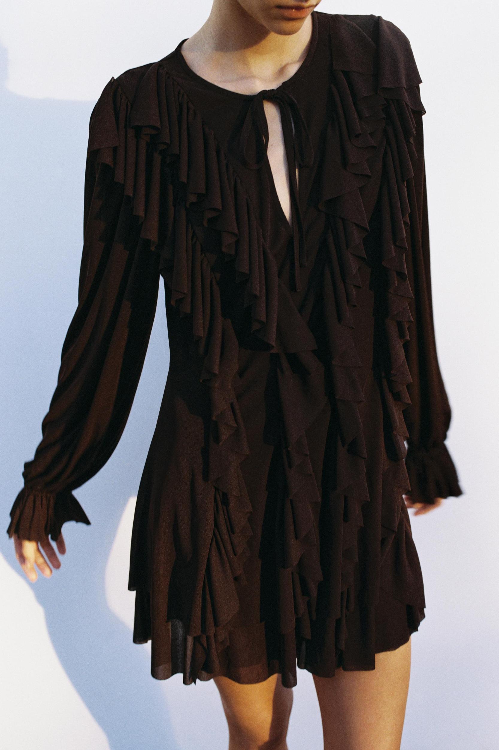 SHORT RUFFLED DRESS Product Image