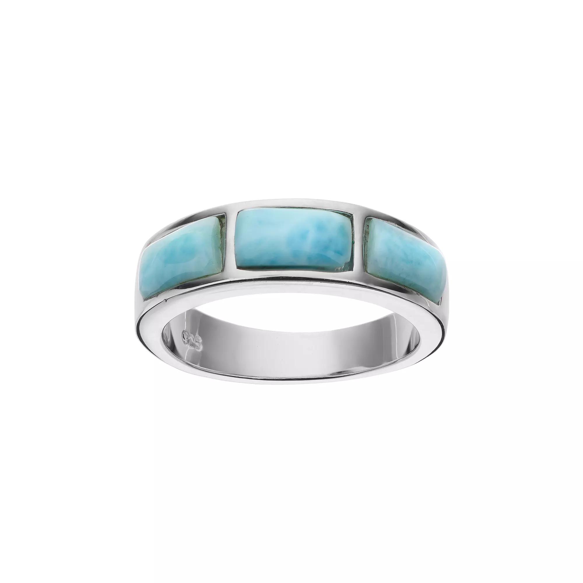 Sterling Silver Larimar Ring, Women's, Size: 8, Blue Product Image