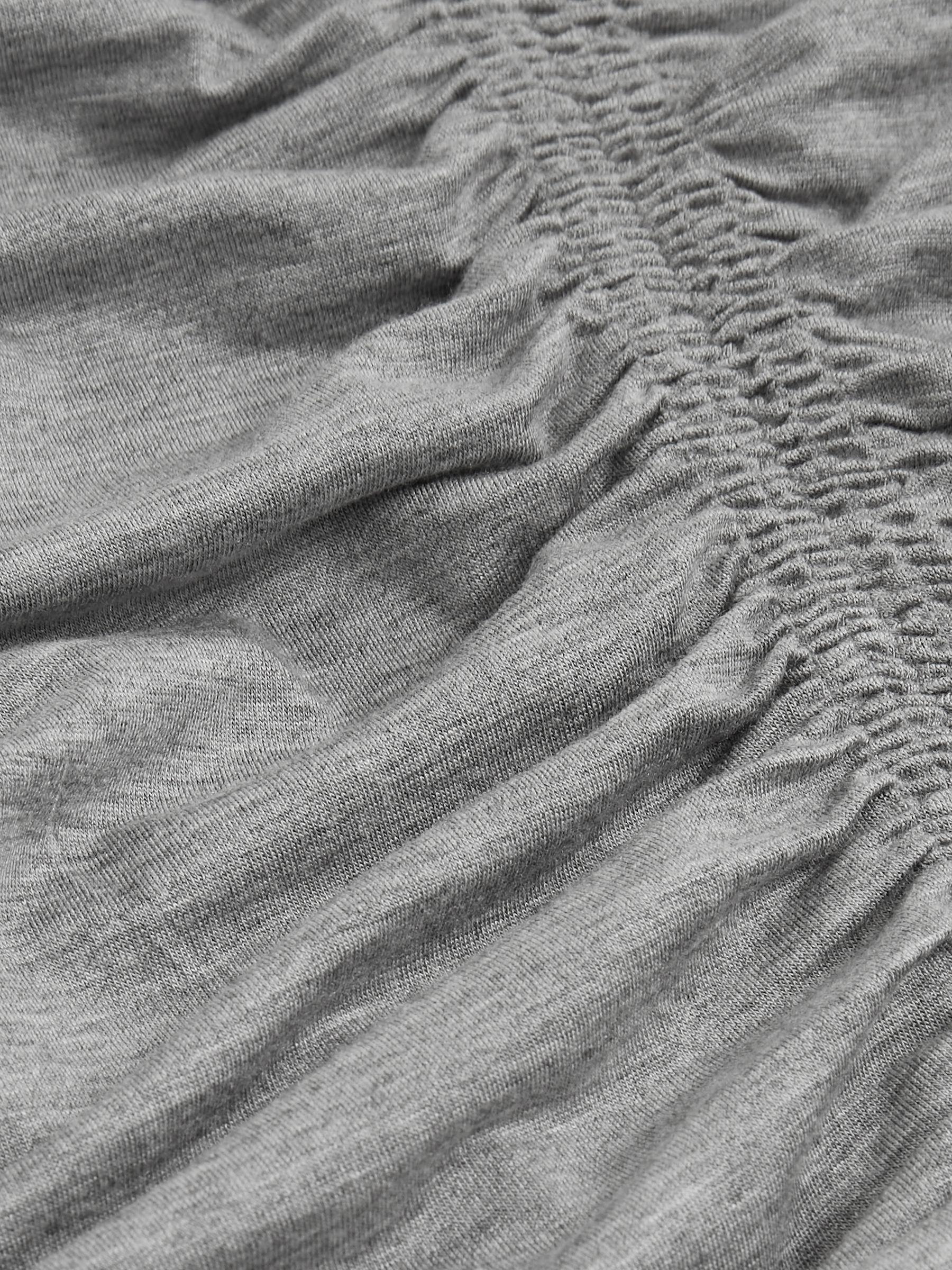 Stretch-Modal Ruched Jersey Dress in Grey Product Image