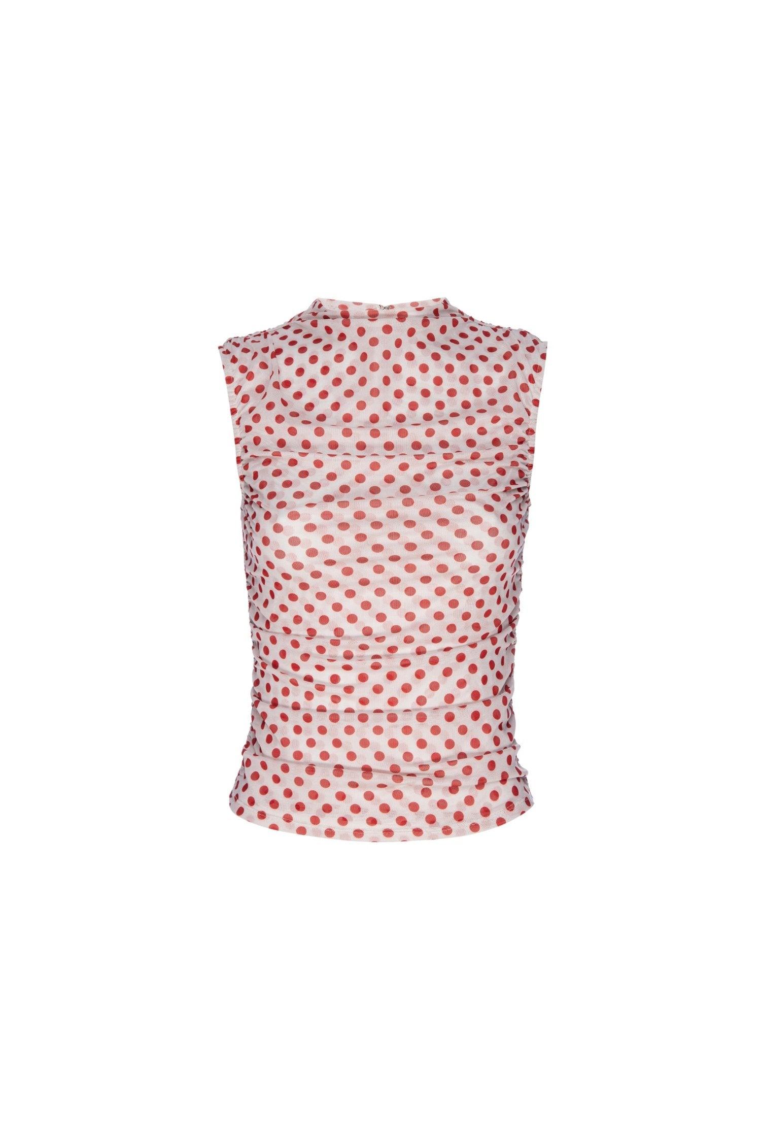CAM TOP - WHITE POLKA DOT Product Image