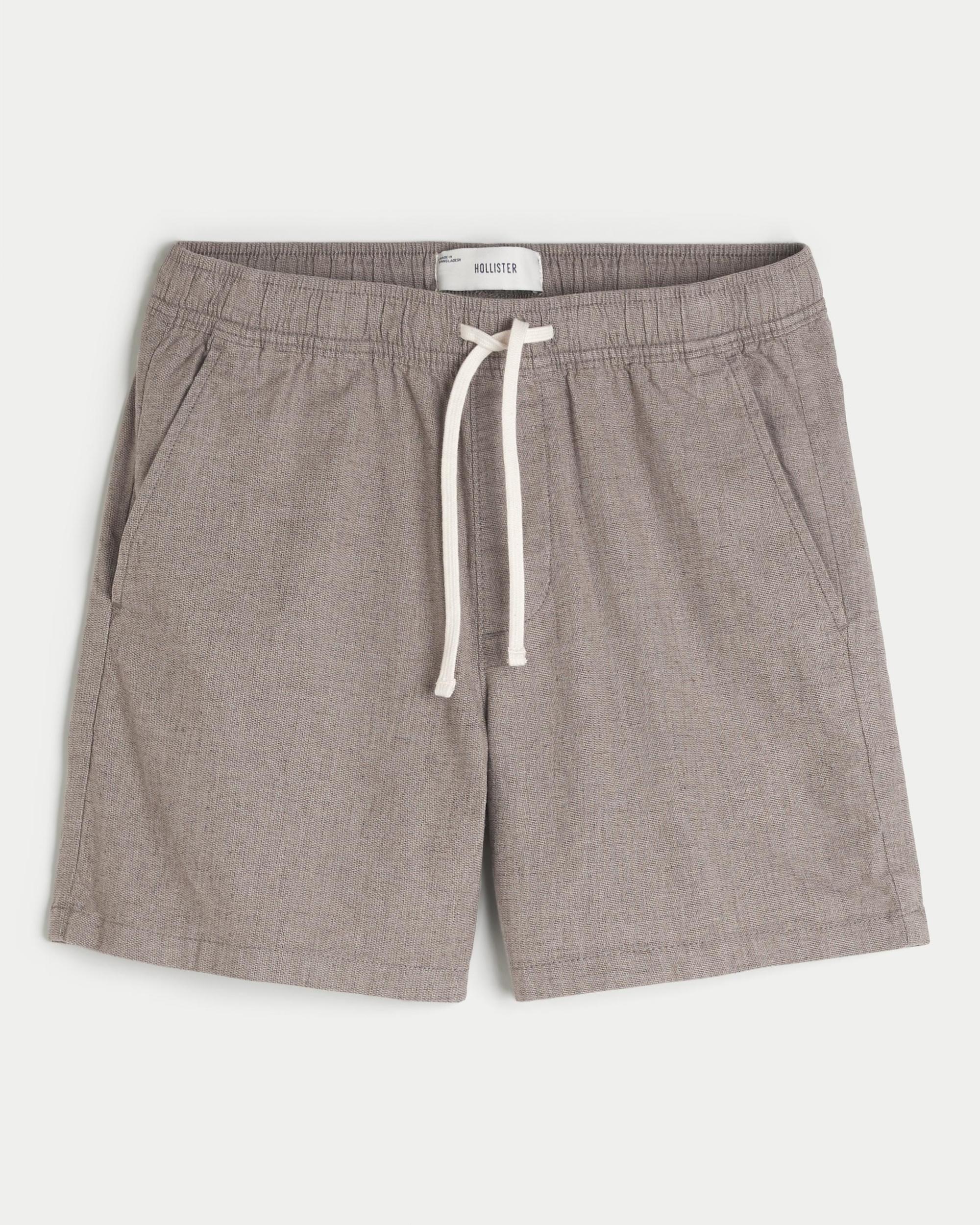 Mid-Thigh Twill Pull-On Shorts Product Image