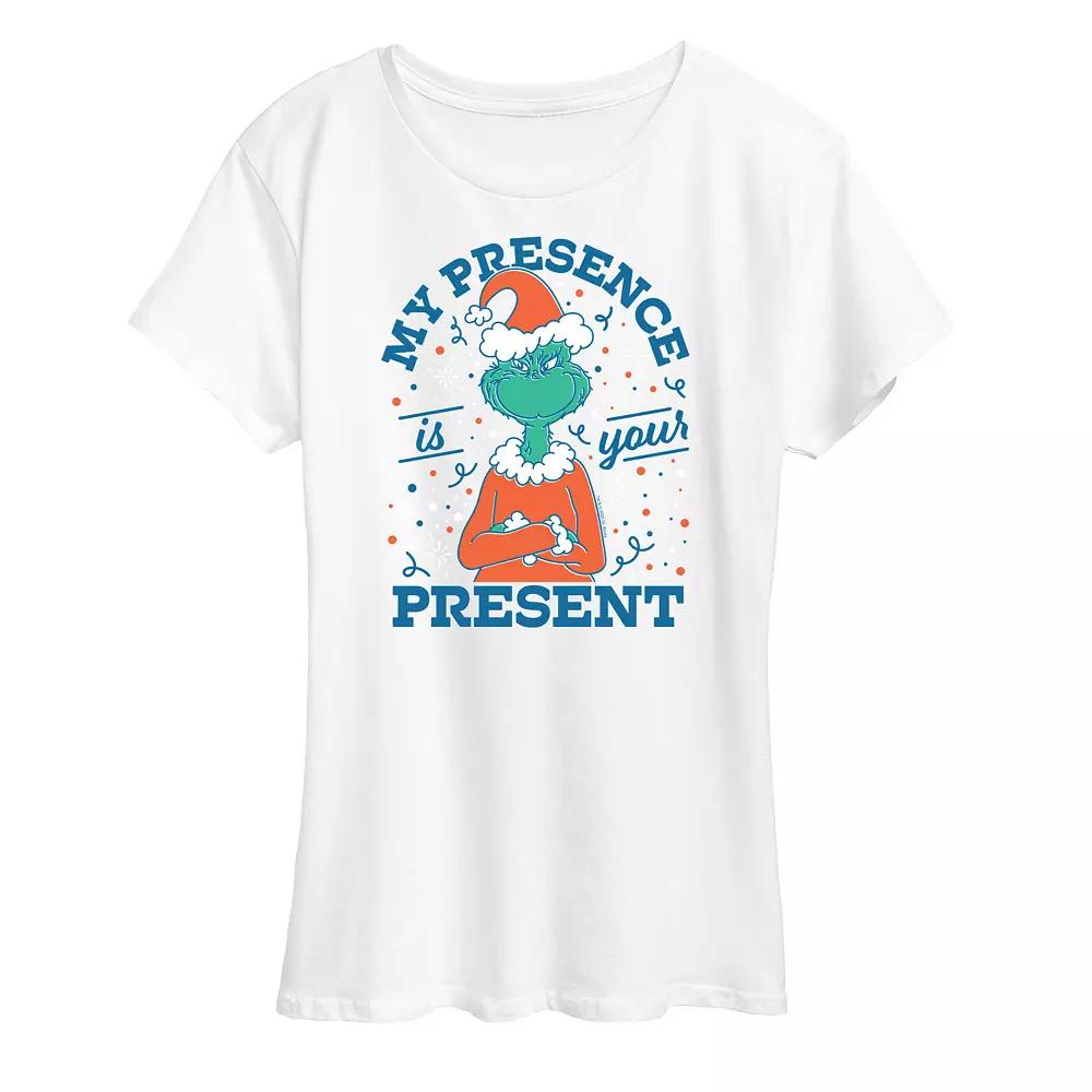 Women's Dr. Seuss The Grinch Present Graphic Tee, Girl's,  Product Image