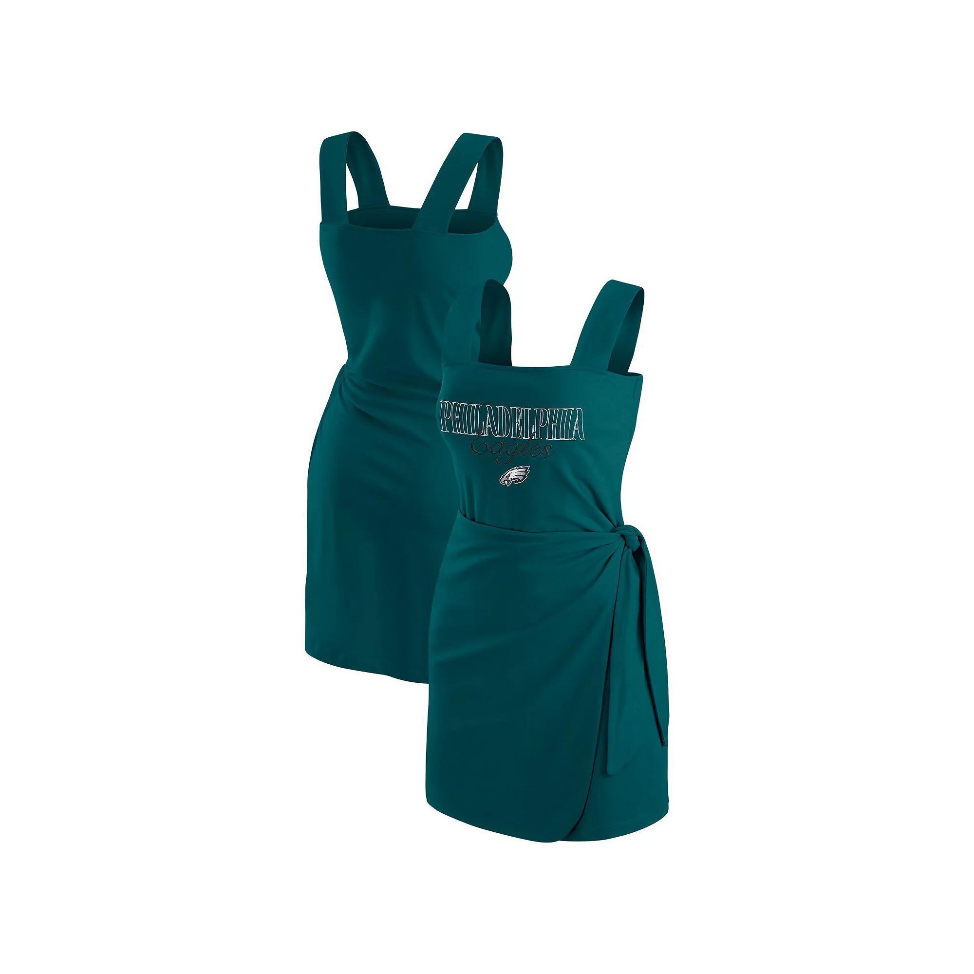 Women's WEAR by Erin Andrews  Midnight Green Philadelphia Eagles Wrap Dress, Size: 2XL Product Image