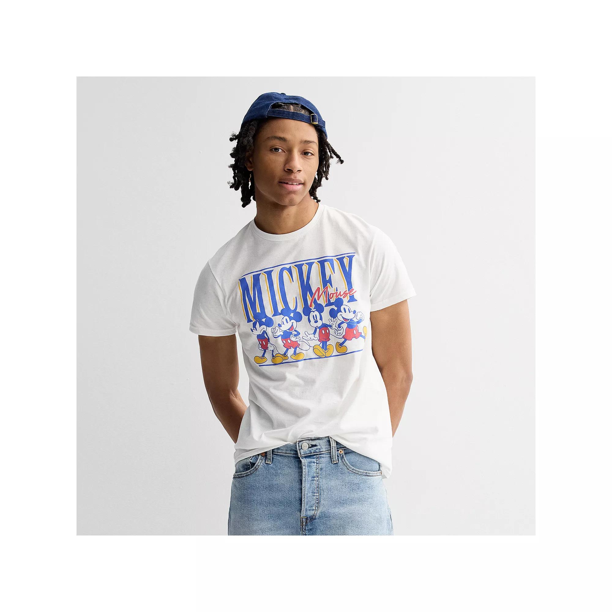 Men's Mickey Mouse Walk Graphic Tee, Size: XXL, White Product Image