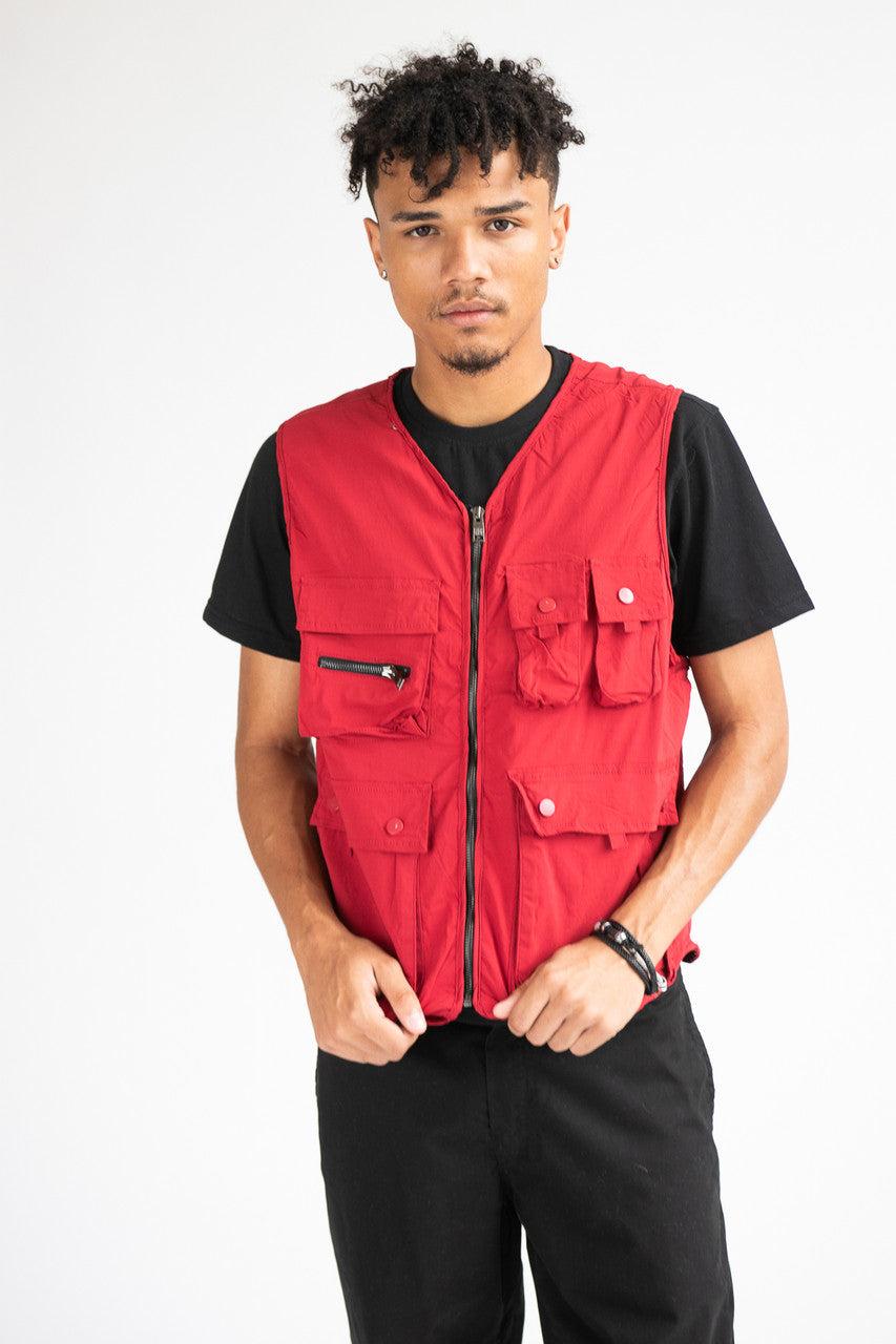 Red Cargo Vest Product Image