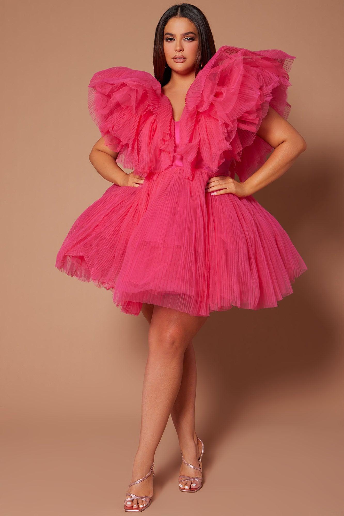 Delaney Tulle Mini Dress - Pink Product Image