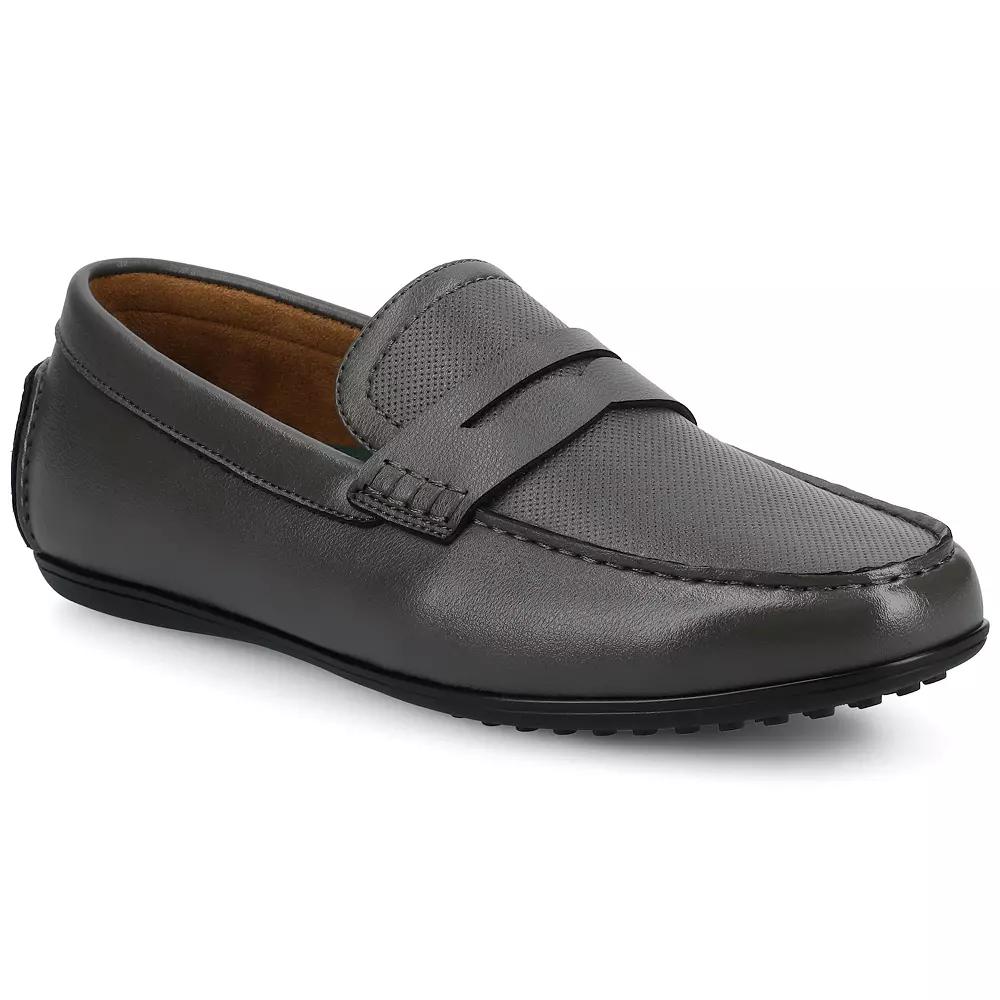VANCE Yates Men's Comfort Perforated Slip-On Driving Penny Loafers Product Image