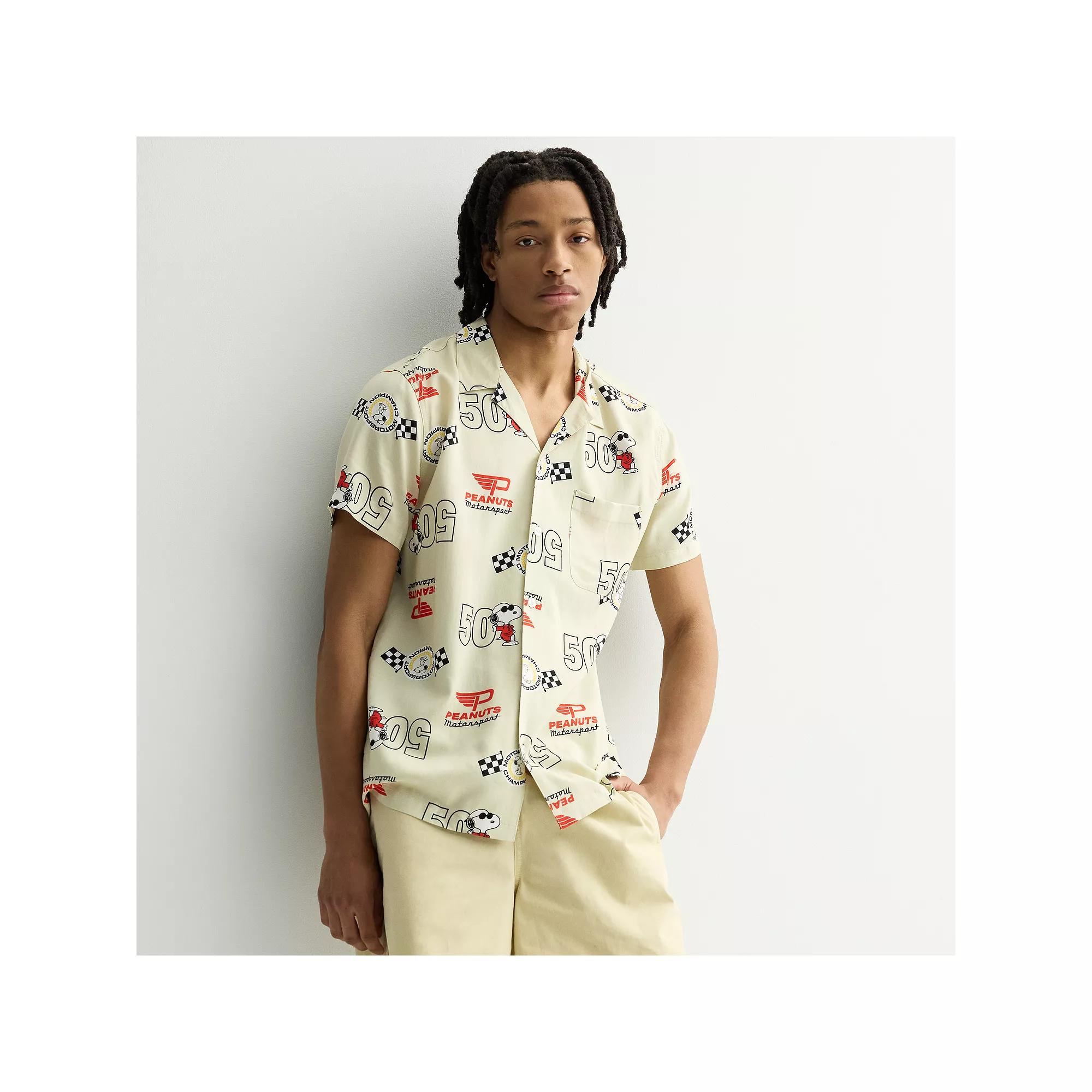 Men's Racing Camp Shirt, Size: XXL, Oatmeal White Product Image