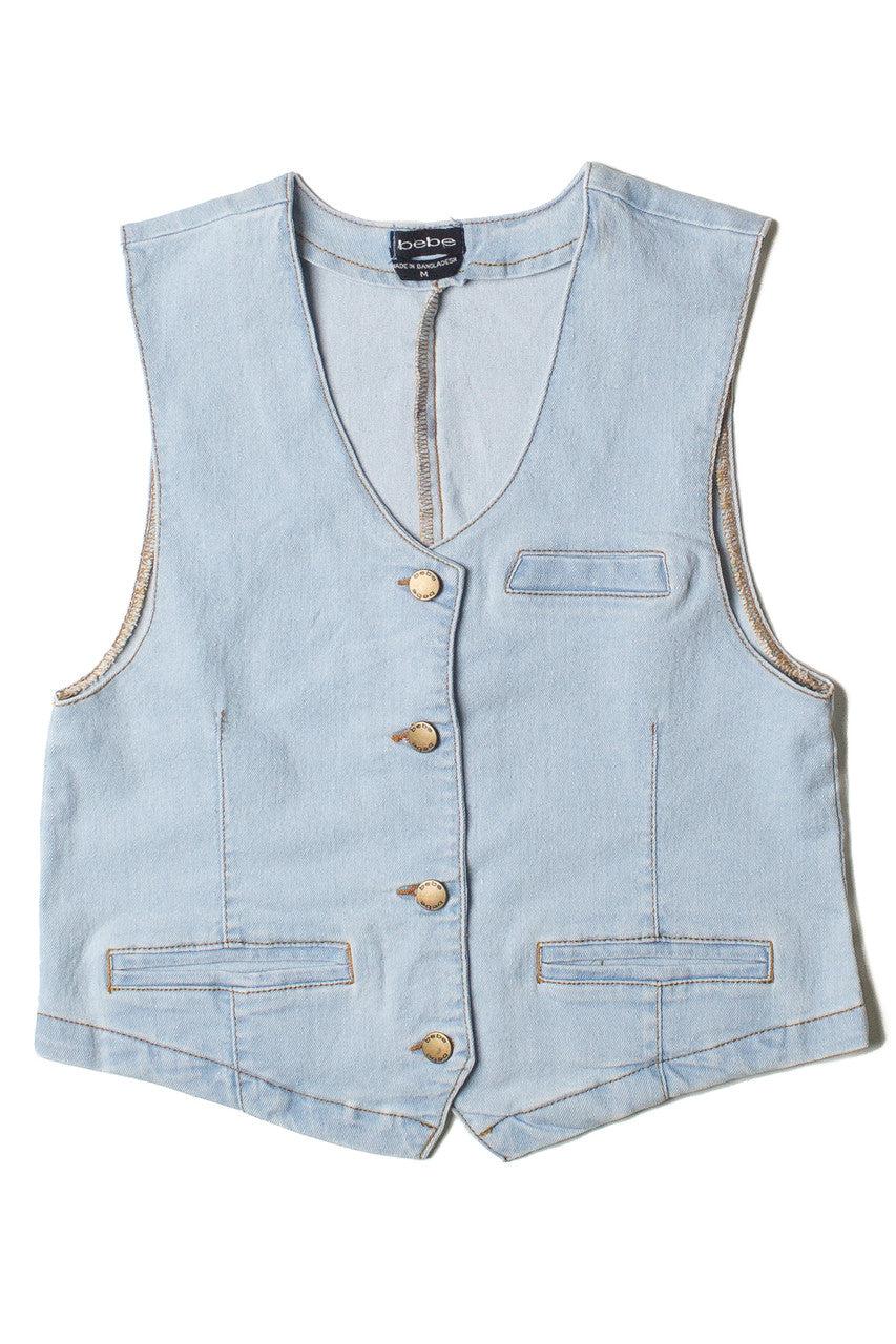 Light Wash Denim Vest Product Image