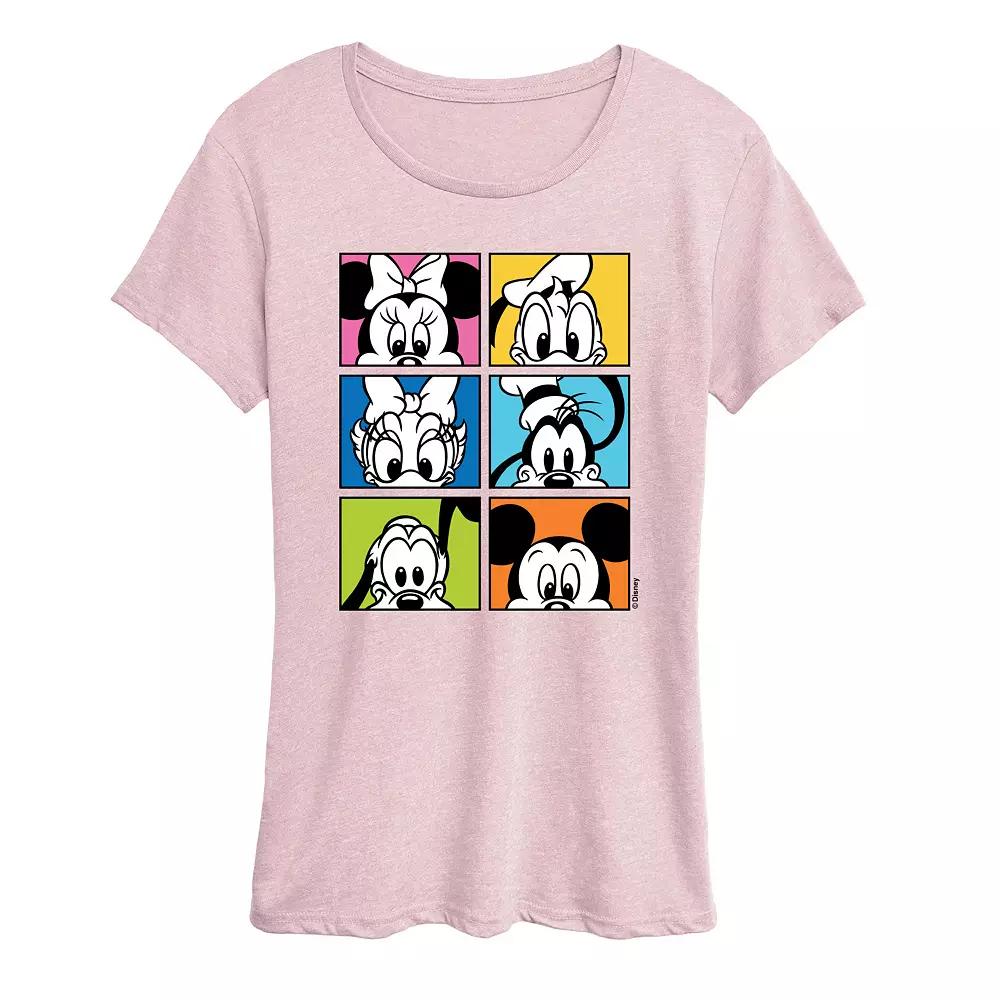 Disney's Mickey Mouse & Friends Women's Grid Graphic Tee,  Product Image