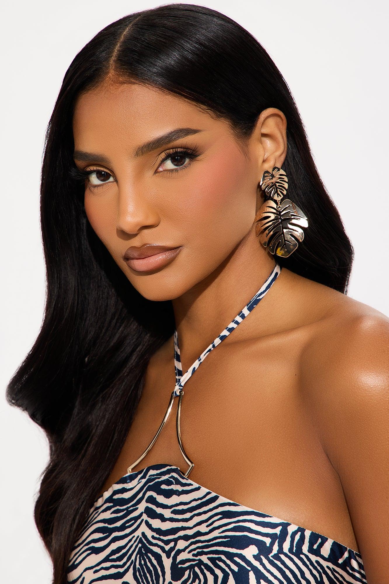 Leaf It To Me Drop Earrings - Gold Female Product Image