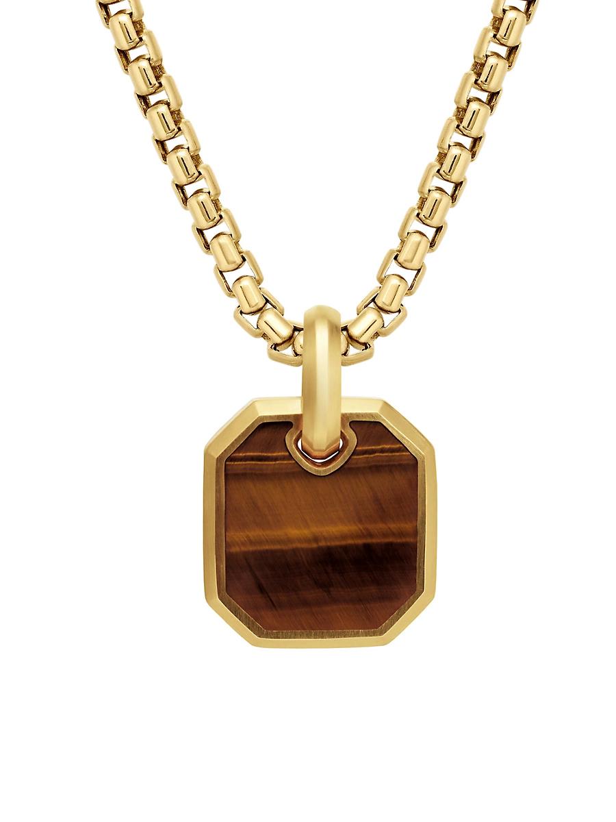 Mens Octagonal Amulet in 18K Yellow Gold Product Image