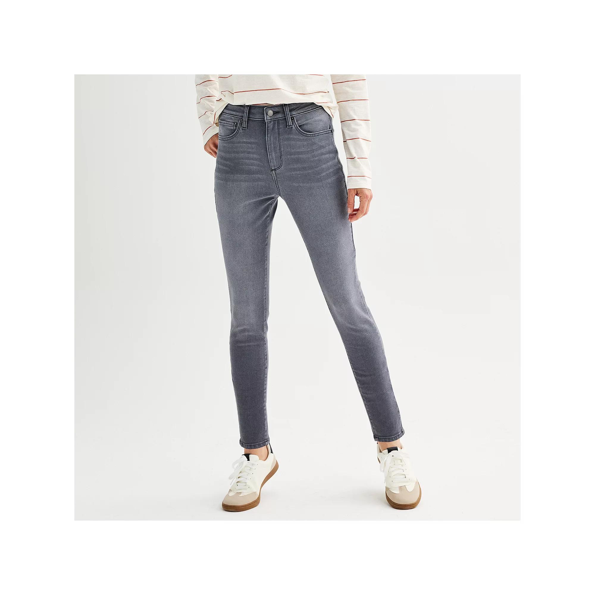 Women's Sonoma Goods For Life® High Rise Skinny Jeans, Size: 18 Regular, Gray Wash Product Image