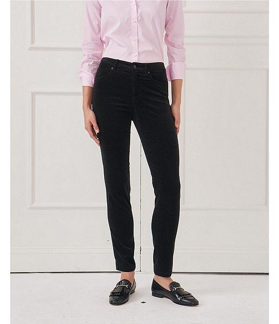 J.McLaughlin Egret Mid-Rise 5-Pocket Slim Leg Cigarette Pants Product Image