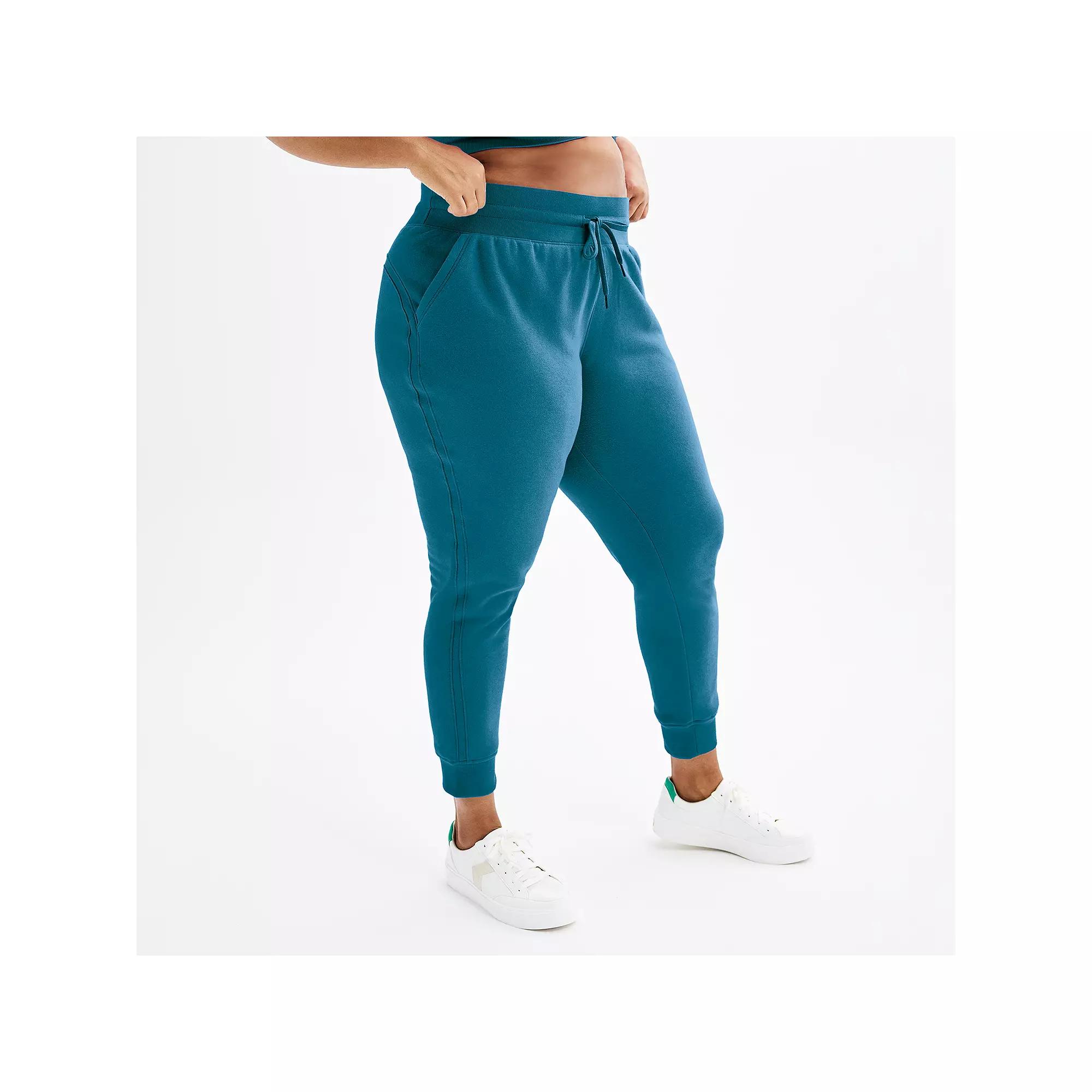 Plus Size Tek Gear® Ultrasoft Fleece Jogger Pants, Women's, Size: 3XL, Blue Crayon Product Image