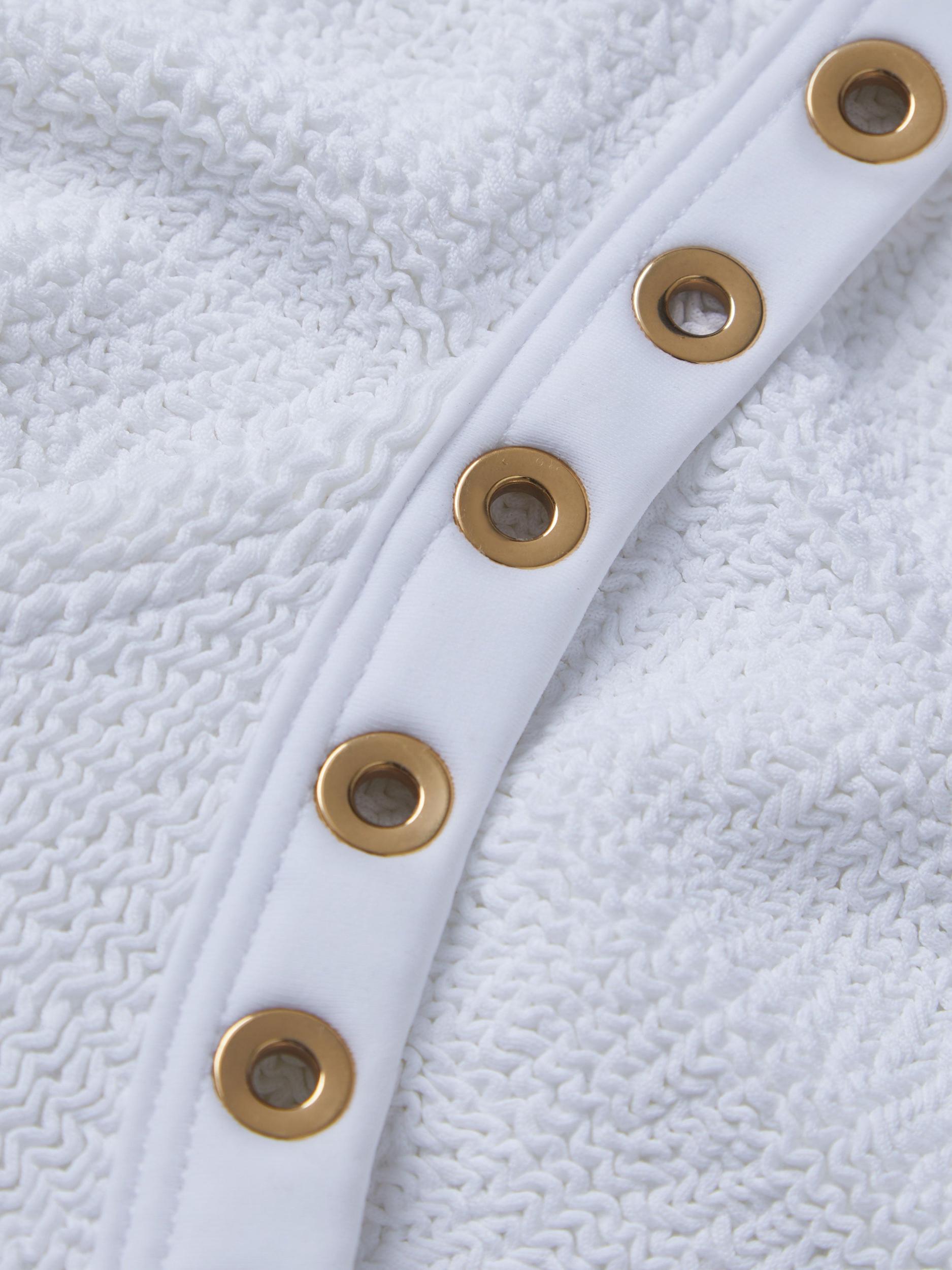 Tessa Eyelet Bikini - White/Gold Product Image