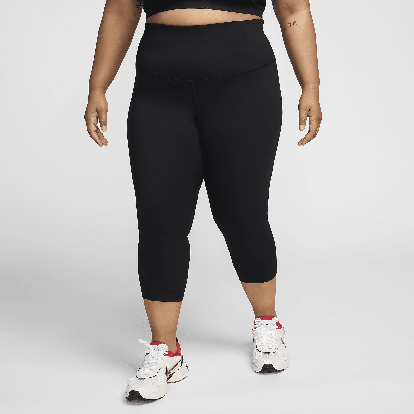 Nike Womens One High-Waisted Crop Leggings (Plus Size) | FN3238-010 Product Image