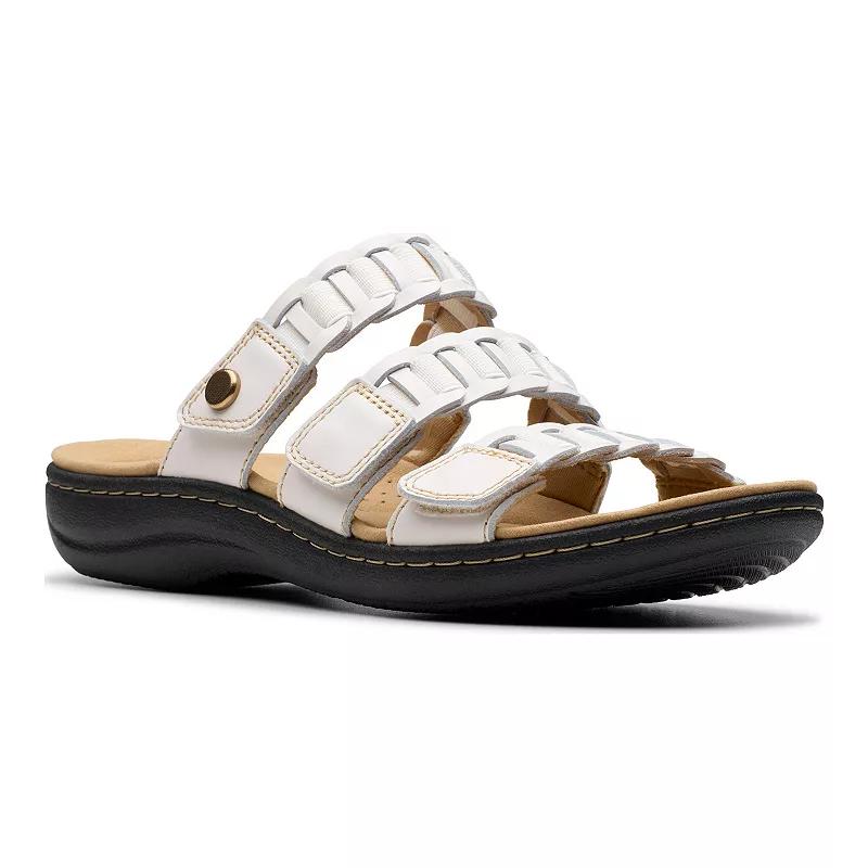 Clarks® Laurieann Hope Women's Leather Slide Sandals,  Product Image