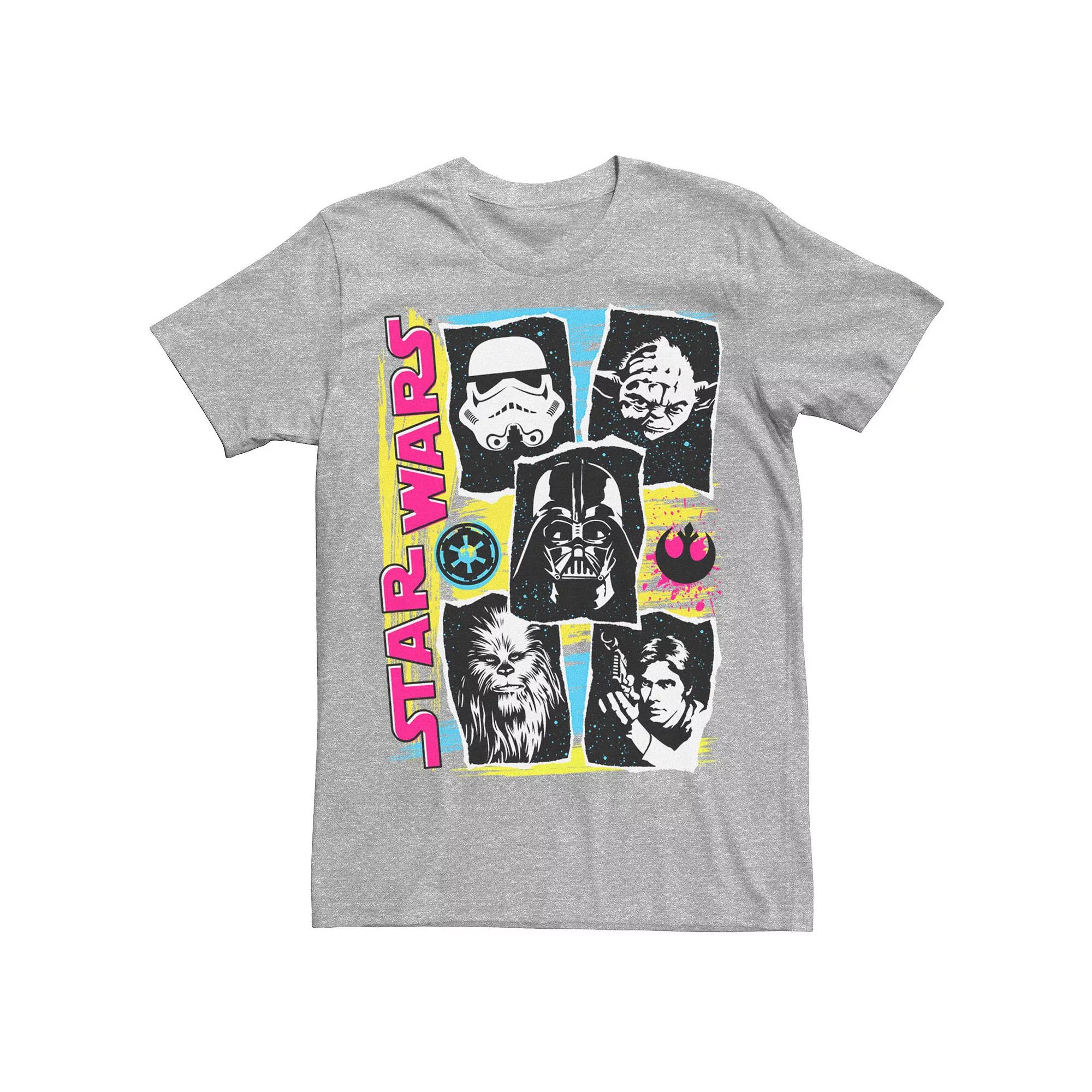 Men's Star Wars Characters Colorpop Collage Graphic Tee,  Product Image