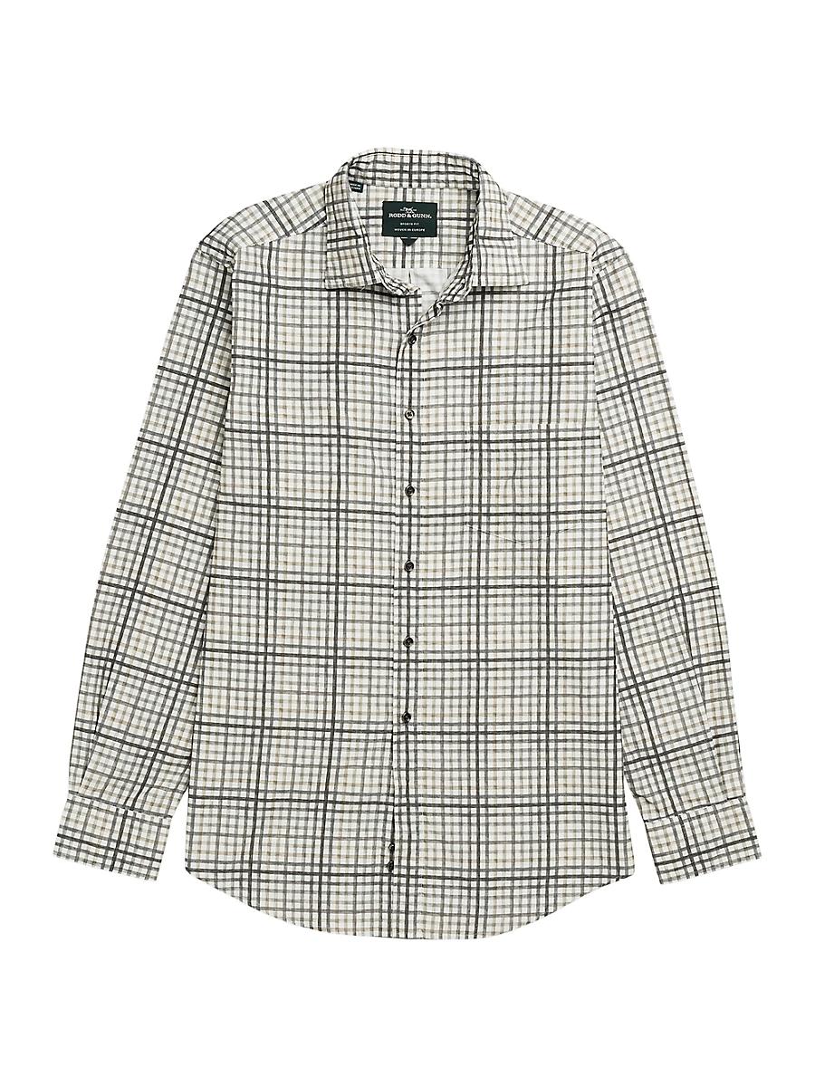 Mens Brookdale Check Cotton Button-Front Shirt Product Image