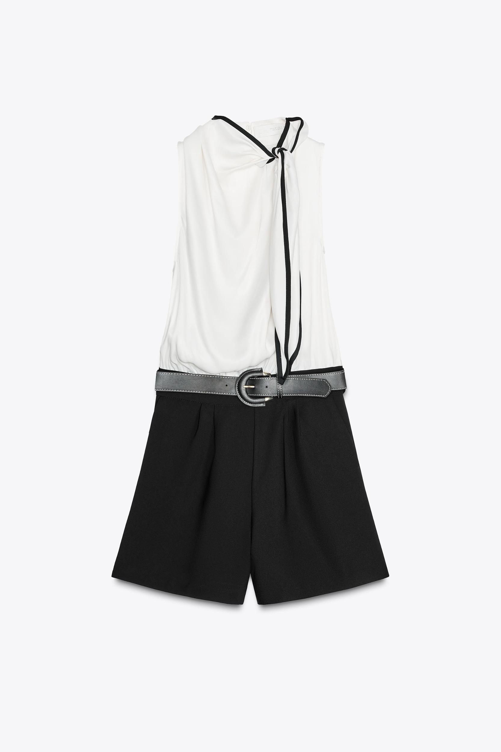BELTED COMBINATION SHORT JUMPSUIT Product Image