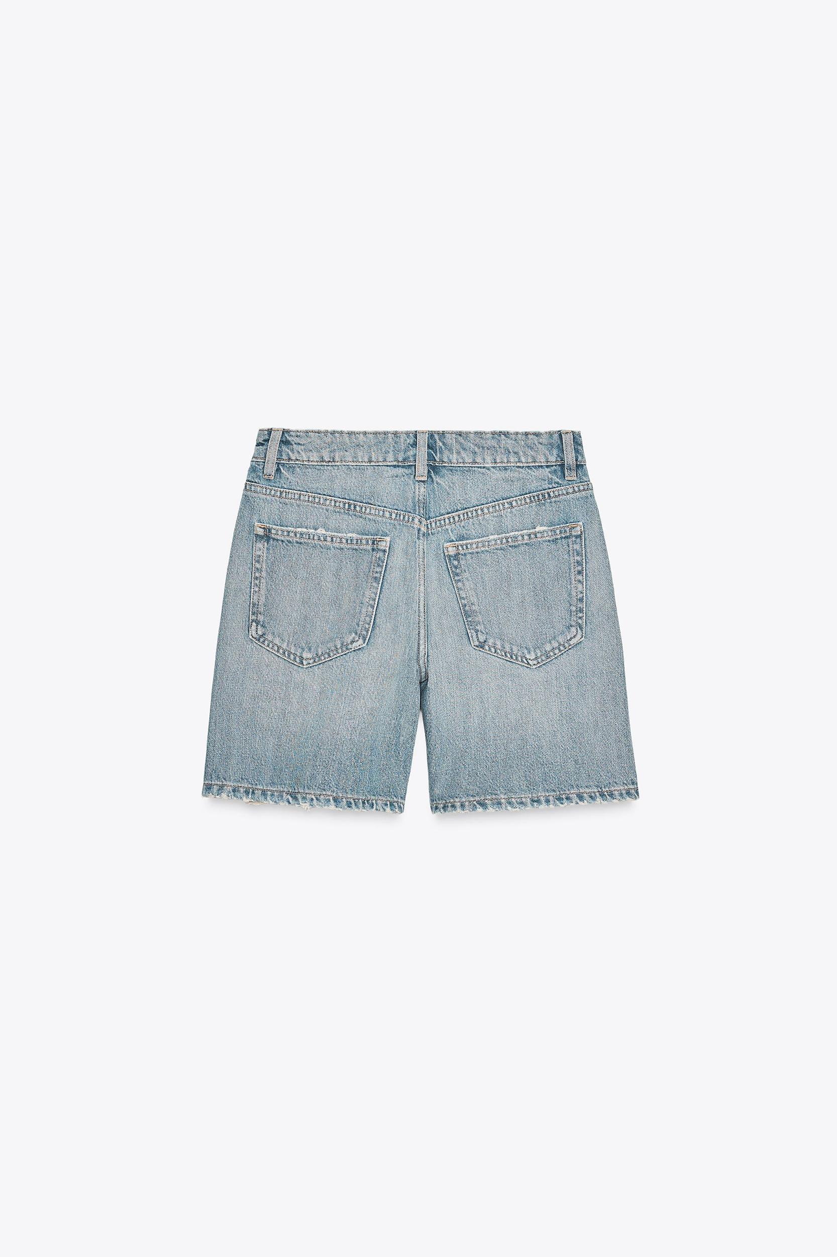 MID-RISE TRF DENIM SHORTS Product Image