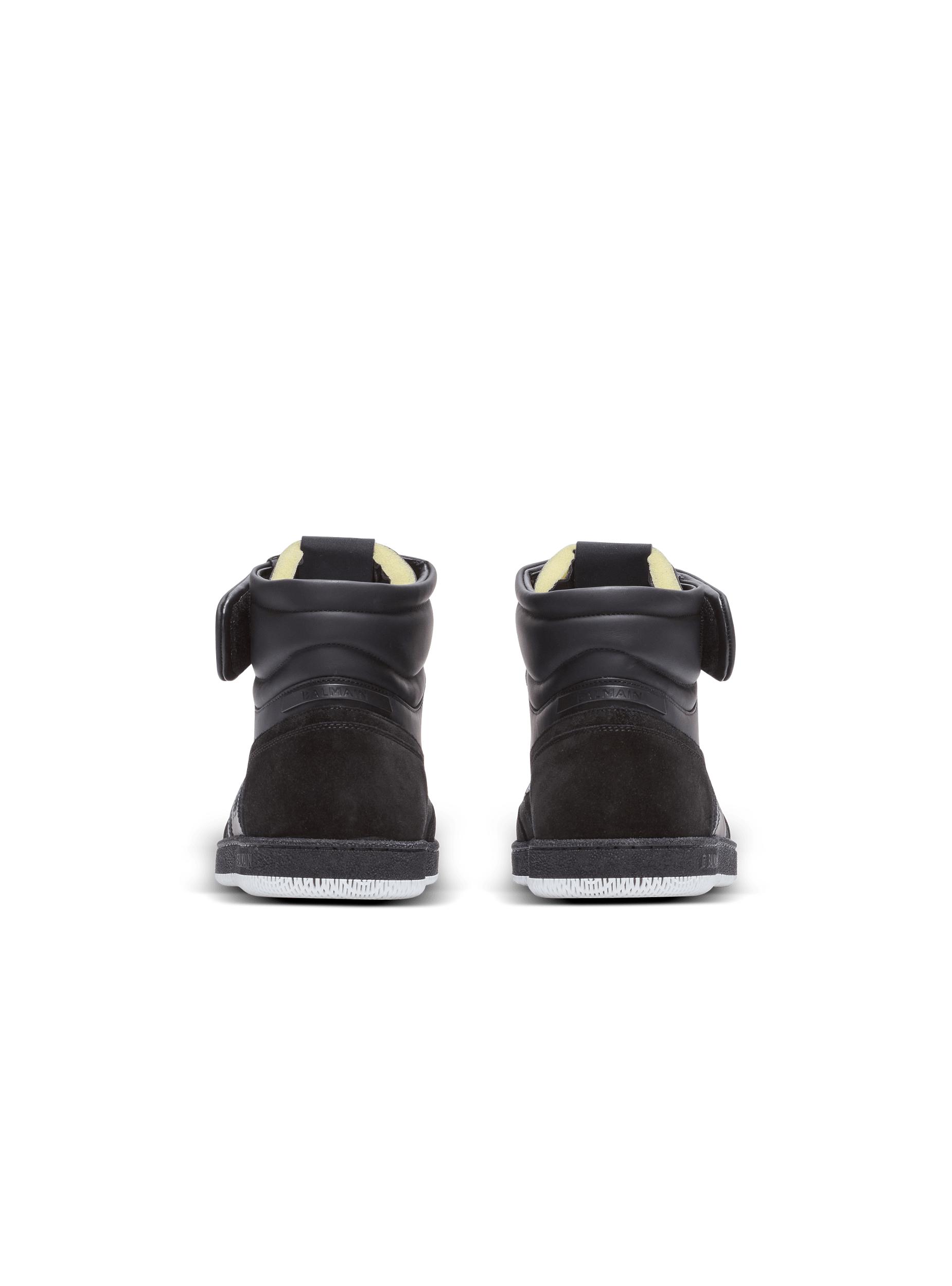 Balmain Swan Mid-Top trainers in calfskin and suede Product Image