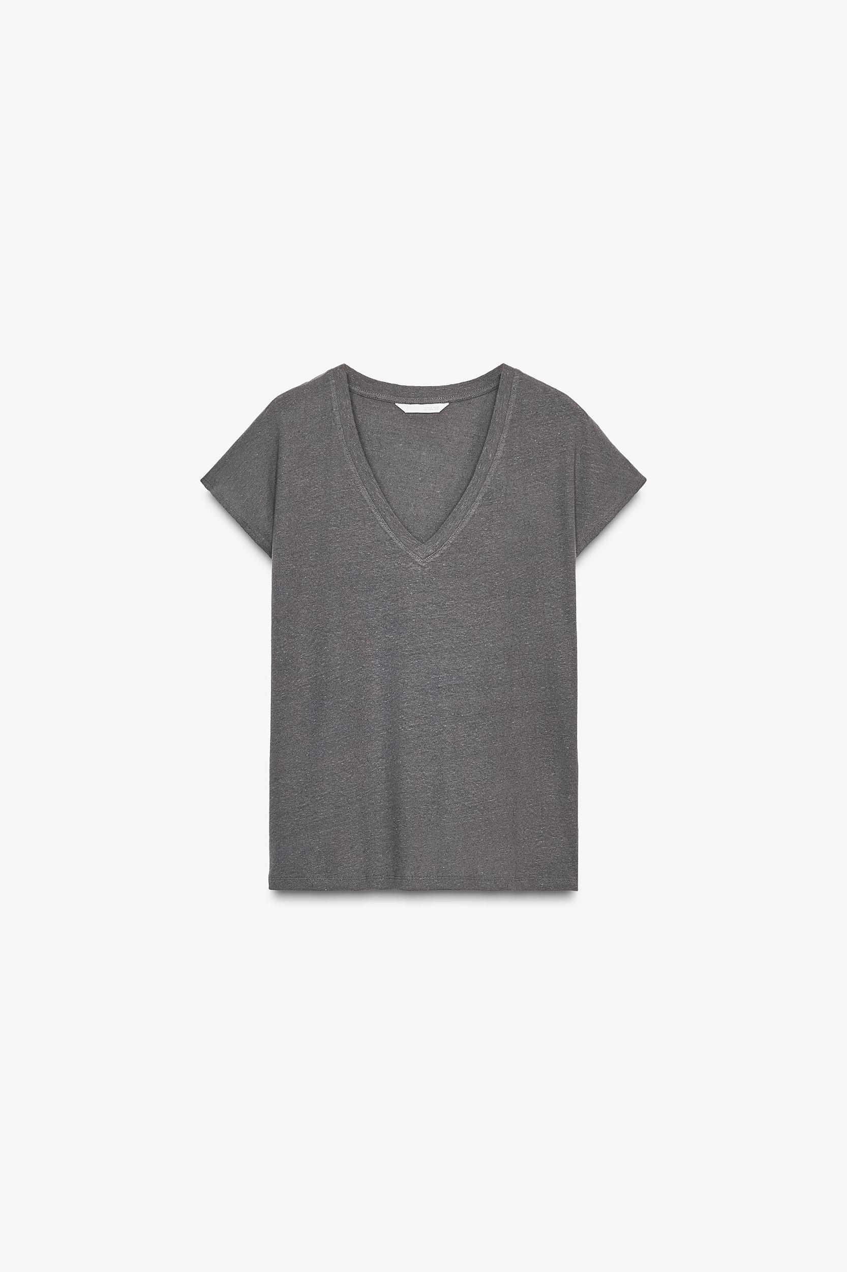 COTTON LINEN T-SHIRT Product Image