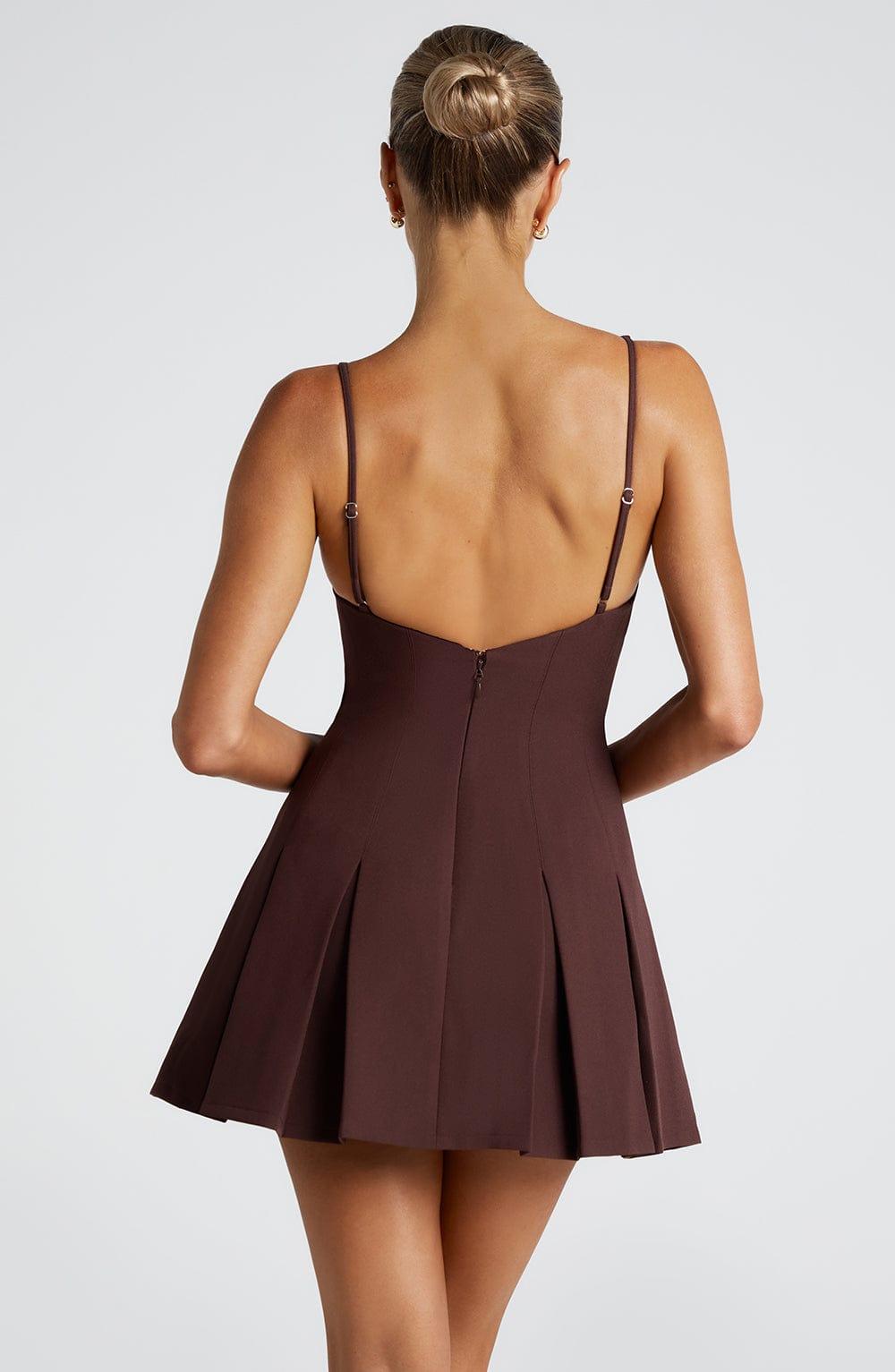 Rory Mini Dress - Plum Brown Product Image