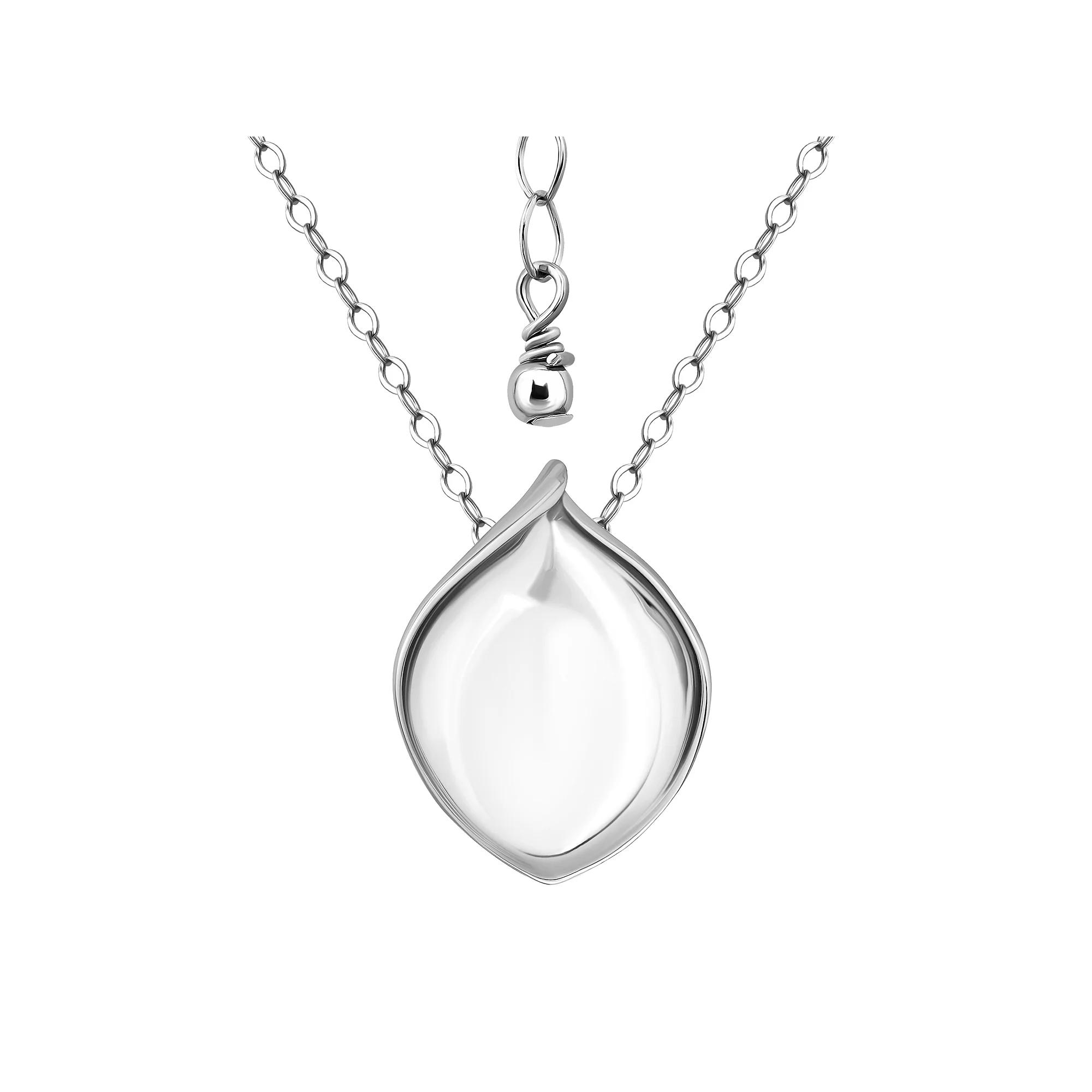 Aleure Precioso Polished Teardrop Slide Pendant Necklace, Women's, Size: 16-18" ADJ, Sterling Product Image