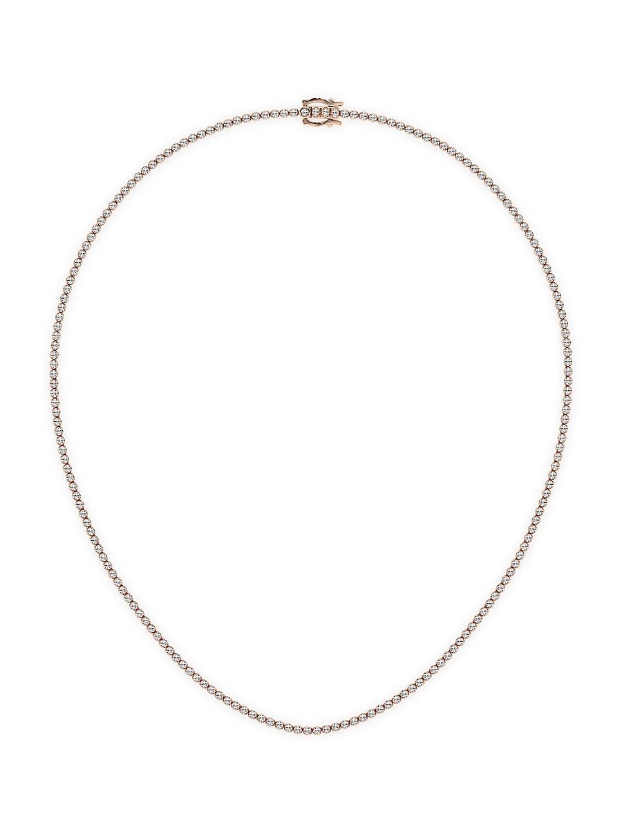 Womens 14K Rose Gold & Lab-Grown Diamond Tennis Necklace/5.00-20.00 TCW Product Image
