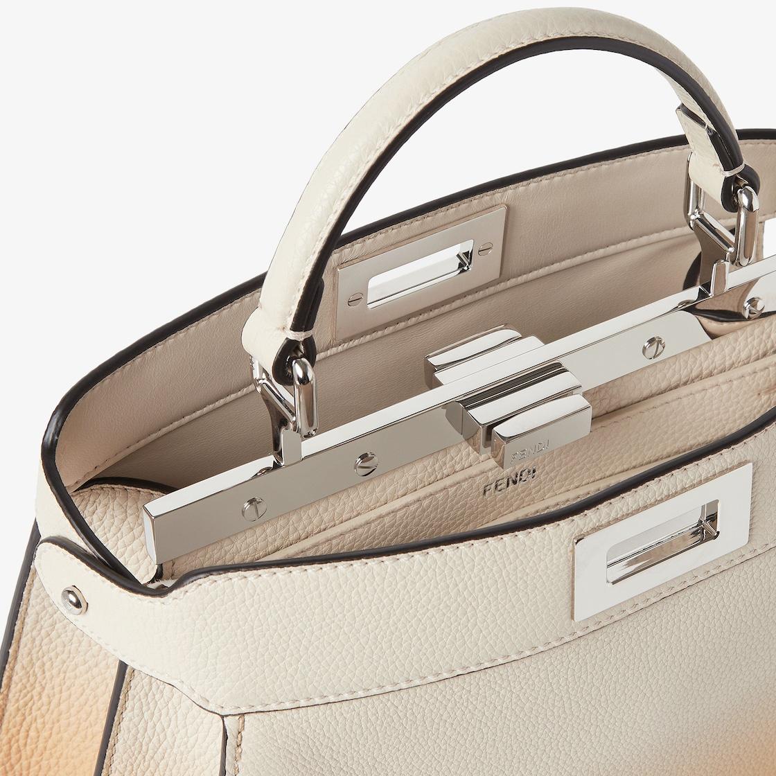 Peekaboo ISeeU SmallCamelia and beige gradient effect leather bag Product Image