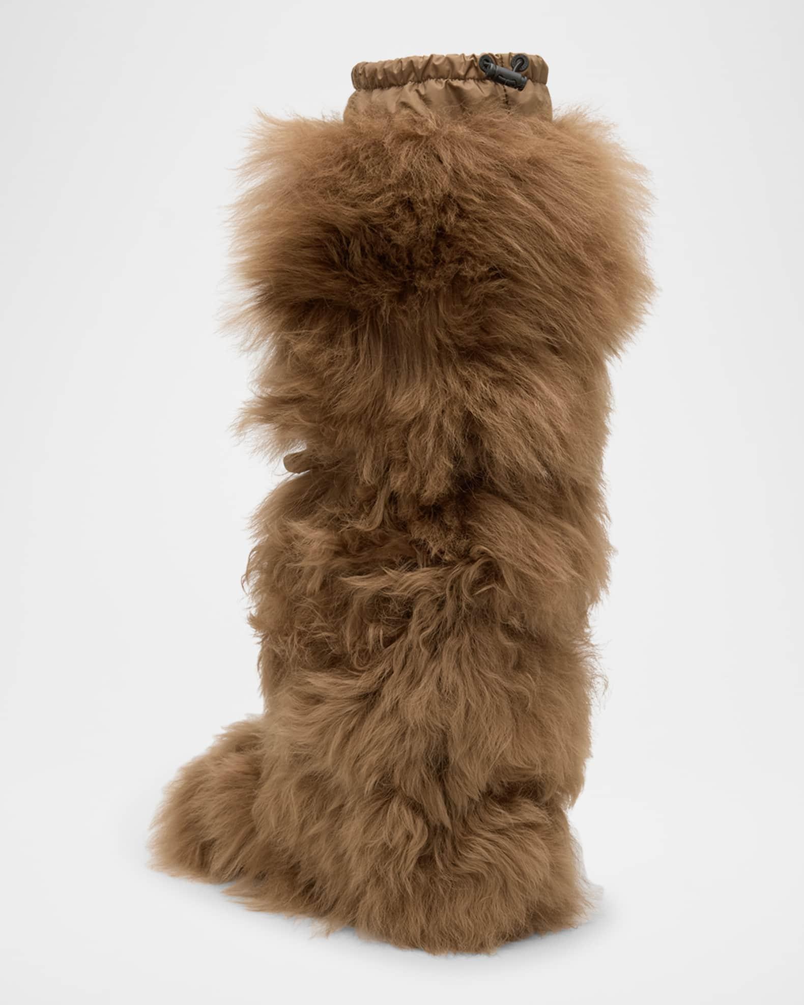 Gaia Shaggy Shearling Tall Snow Boots Product Image