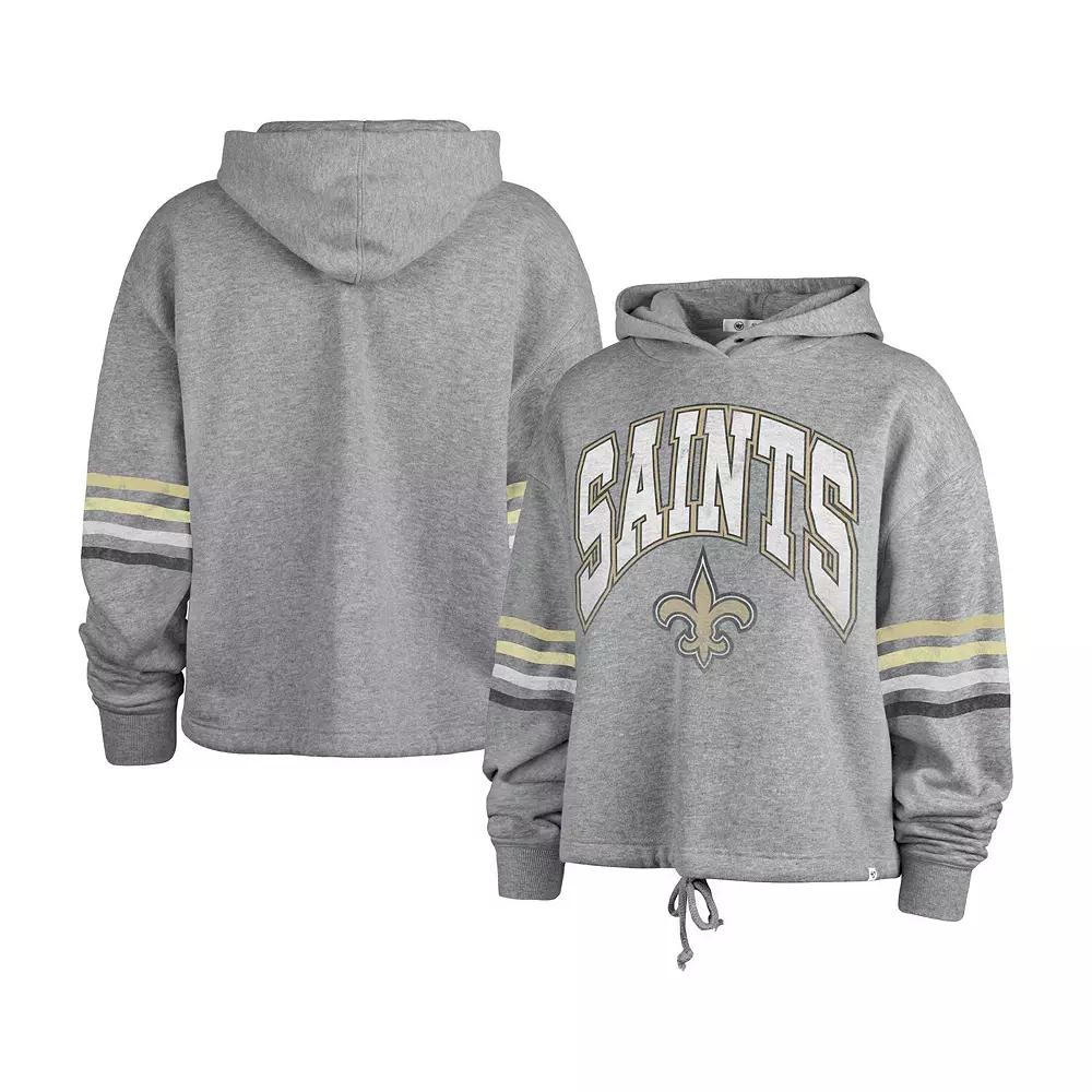 Women's '47 Heather Gray New Orleans Saints Upland Bennett Pullover Hoodie,  Product Image